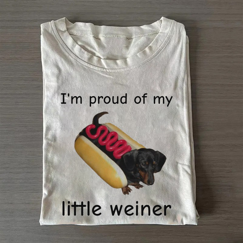 I'M Proud Of My Little Weiner T-Shirt Dachshund Lovers Shirt Step Dad Gifts I'M Proud Of My Little Weiner T-Shirt Dachshund Lovers Shirt Step Dad Gifts