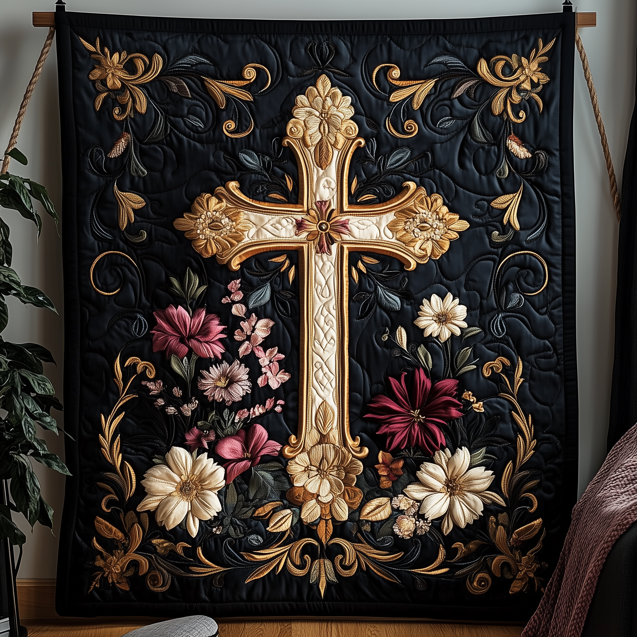 Jesus Cross Quilted Blanket Cute Unique Blanket Item Merch Christian Gifts For Family Jesus Cross Quilted Blanket Cute Unique Blanket Item Merch Christian Gifts For Family