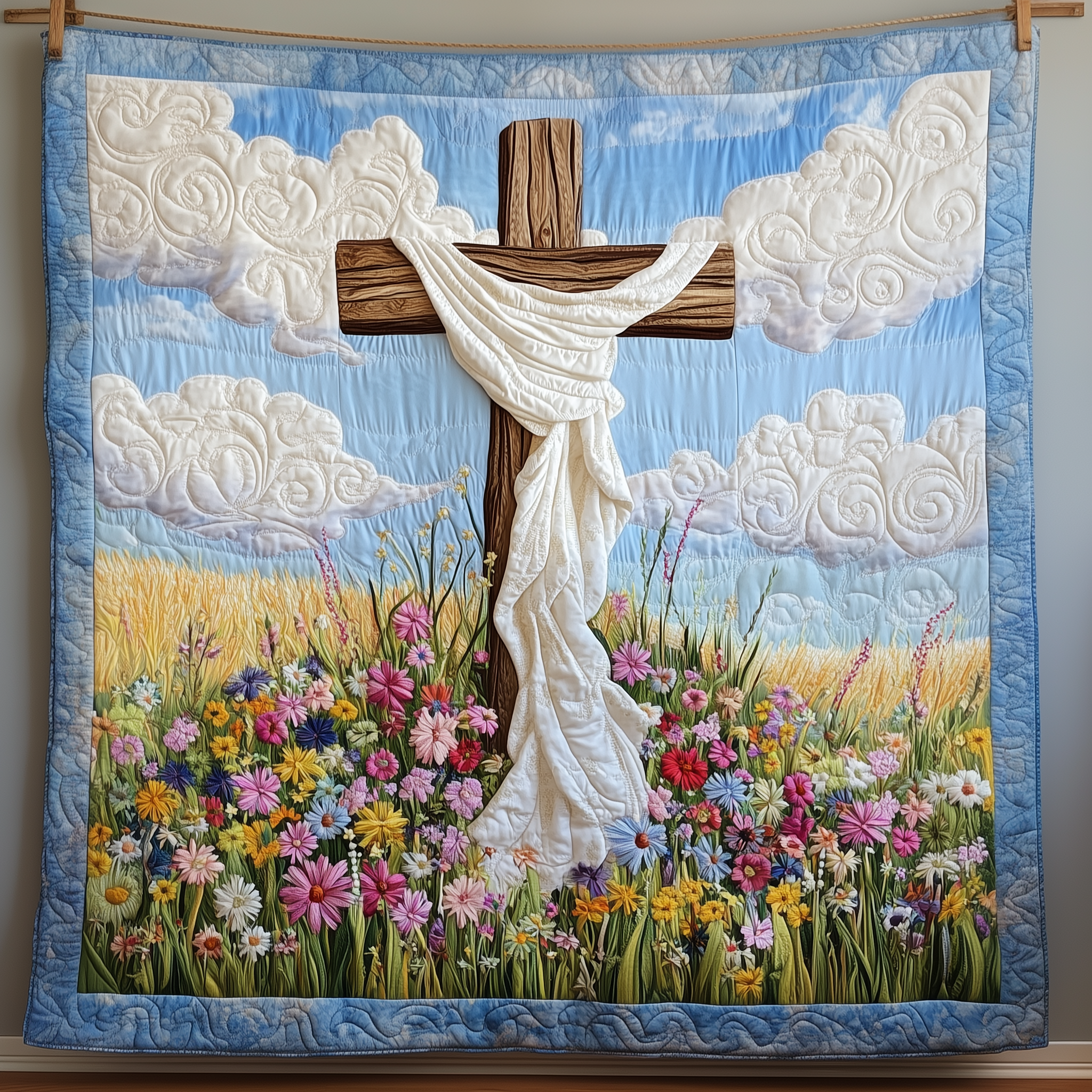 Jesus Cross Quilted Blanket Cute Unique Blanket Item Merch Faith Based Gifts Jesus Cross Quilted Blanket Cute Unique Blanket Item Merch Faith Based Gifts