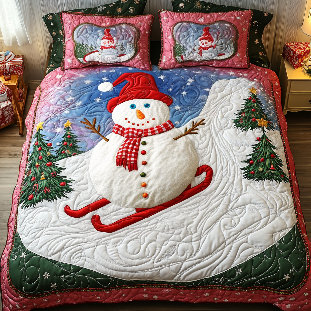 Jolly Snowman Quilted Bedding Set Family Christmas Present Ideas Jolly Snowman Quilted Bedding Set Family Christmas Present Ideas