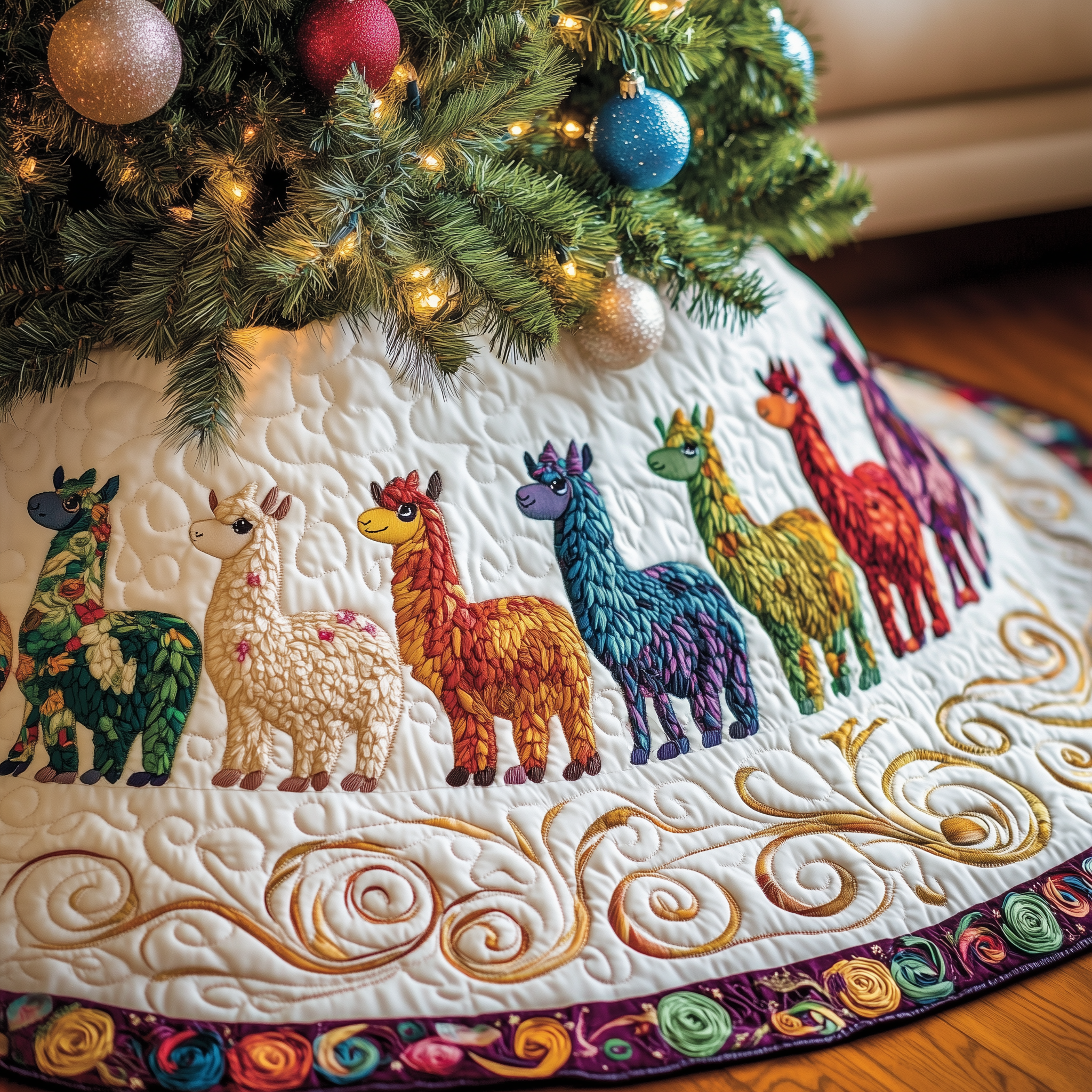 Joyful Alpaca Quilted Tree Skirt Celebrate Fully Present with a Safe and Stylish Skirt Joyful Alpaca Quilted Tree Skirt Celebrate Fully Present with a Safe and Stylish Skirt
