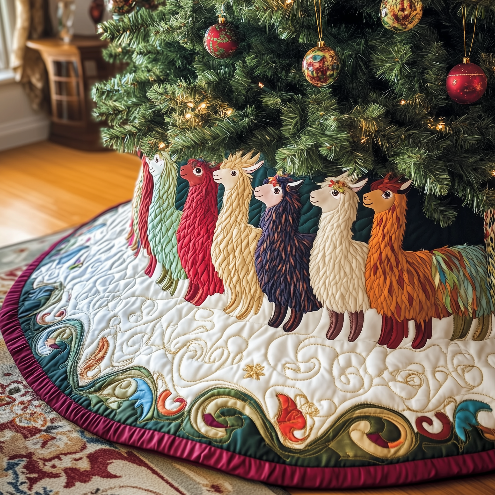Joyful Alpaca Quilted Tree Skirt Celebrate Without Compromise Protect Floors in Style Joyful Alpaca Quilted Tree Skirt Celebrate Without Compromise Protect Floors in Style