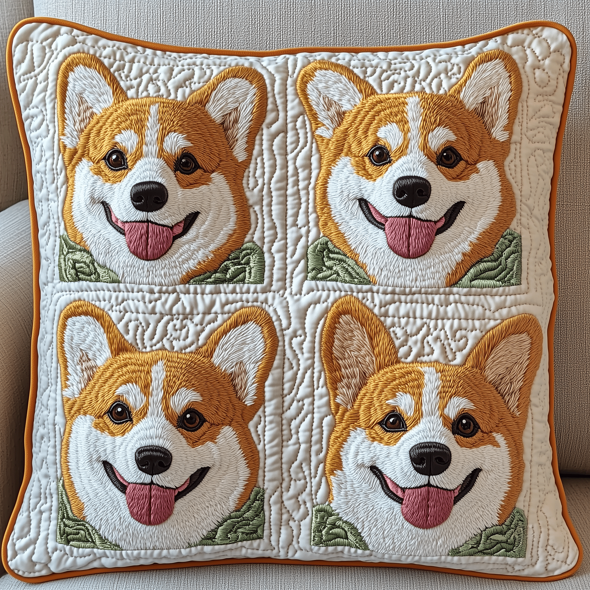 Joyful Corgi Quilted Pillow Case A Pillow Case That Shields and Shines Joyful Corgi Quilted Pillow Case A Pillow Case That Shields and Shines