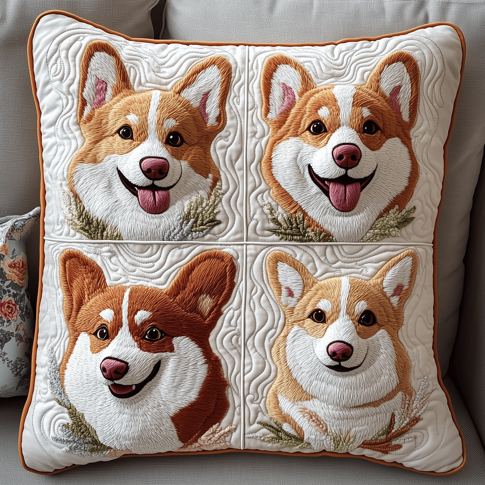 Joyful Corgi Quilted Pillow Case Extend the Life of Your Pillows with Protective Pillow Cases Joyful Corgi Quilted Pillow Case Extend the Life of Your Pillows with Protective Pillow Cases