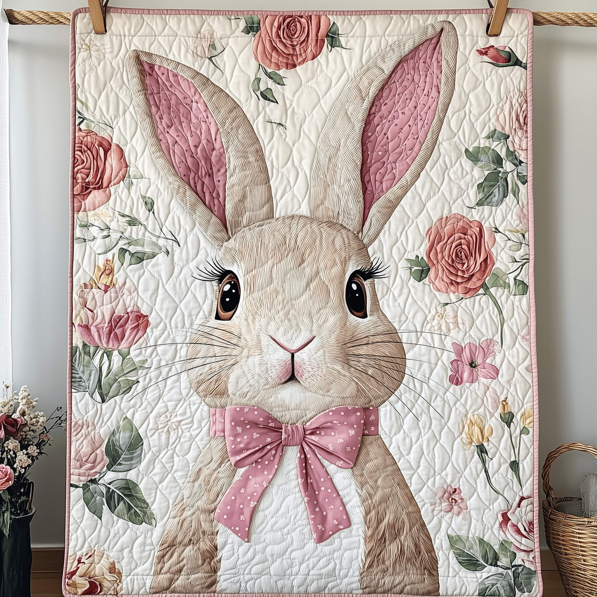 Joyful Rabbit Quilted Blanket Feel the Magic of Family Time with a Blanket That Fits All Joyful Rabbit Quilted Blanket Feel the Magic of Family Time with a Blanket That Fits All
