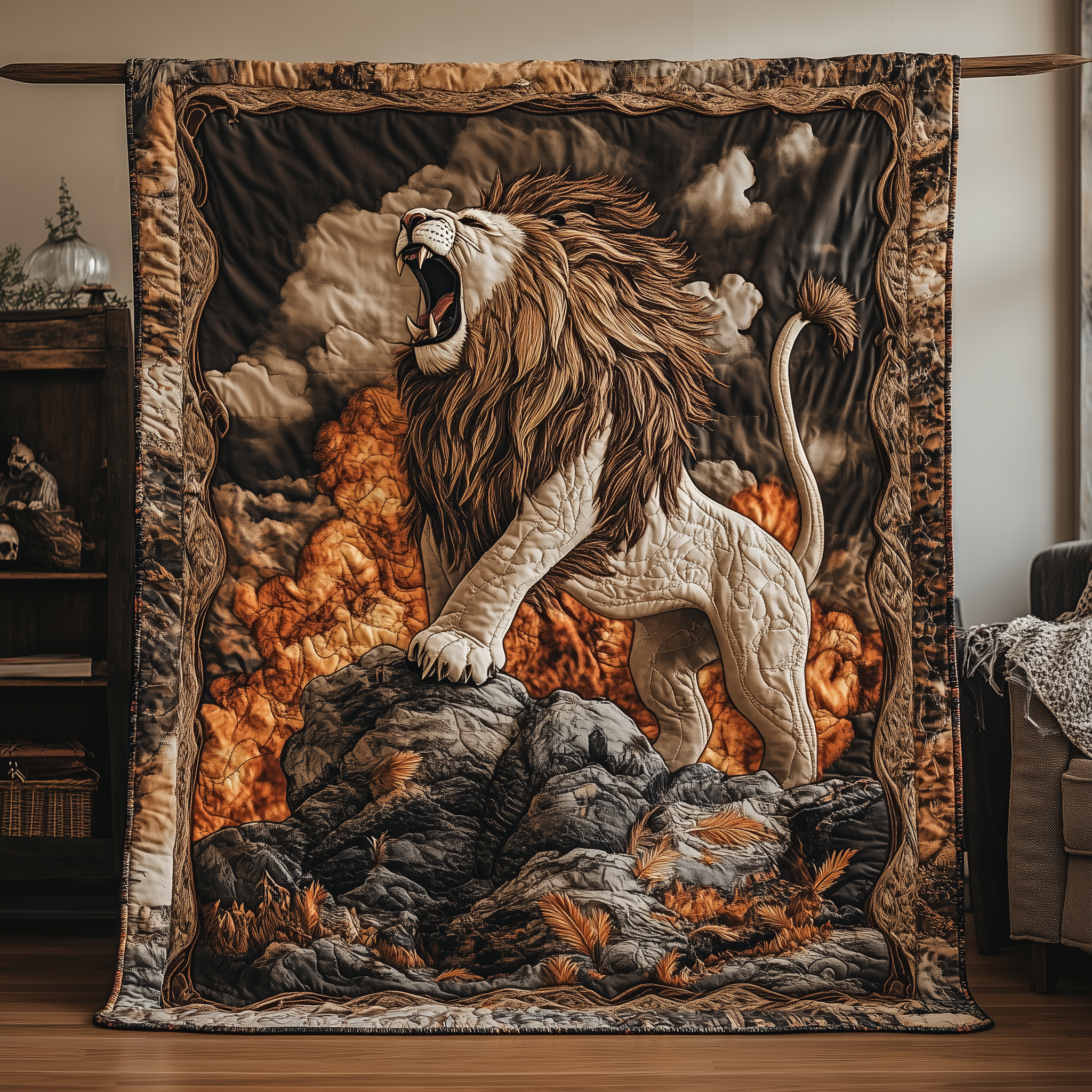 King of the Jungle Quilted Blanket Throw Blankets For Couch Useful Gifts For Dad King of the Jungle Quilted Blanket Throw Blankets For Couch Useful Gifts For Dad