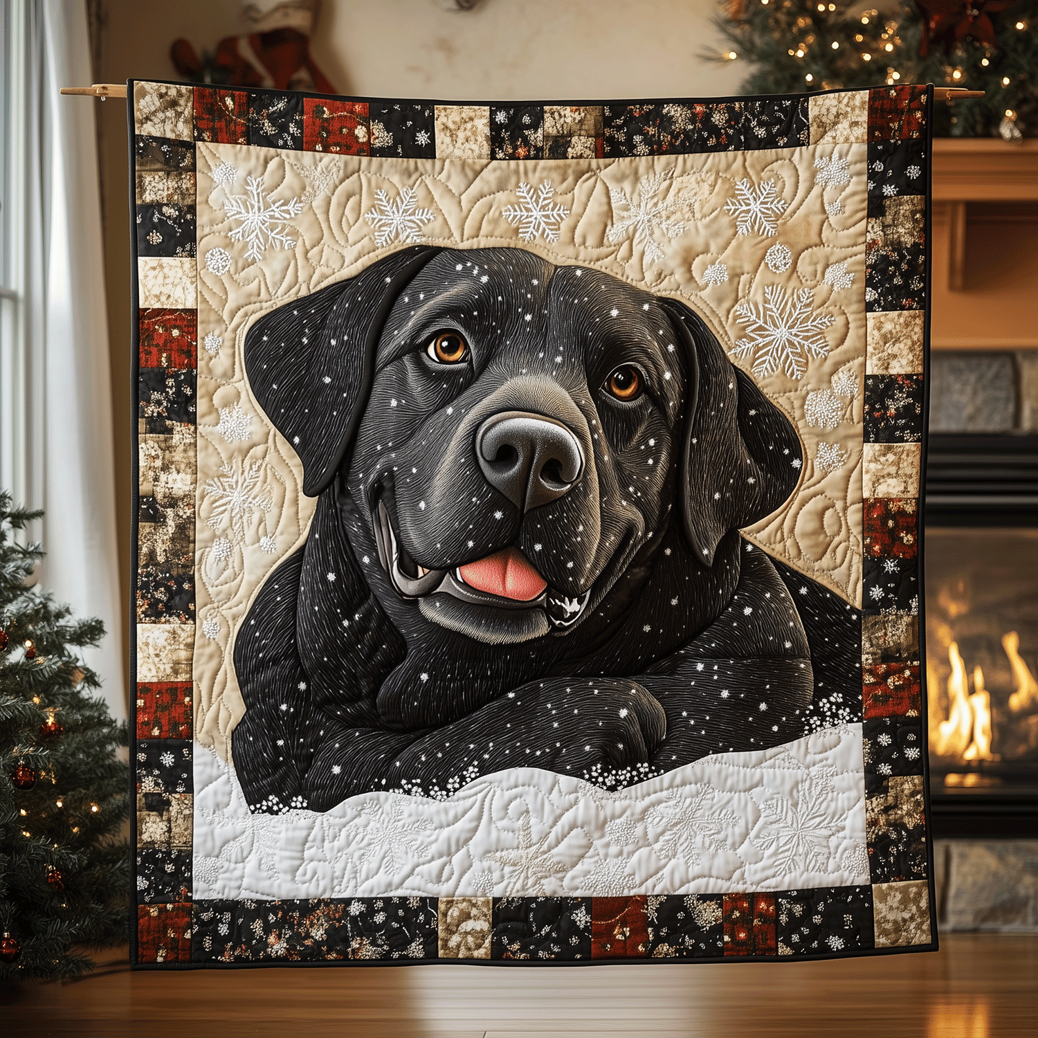 Lab Merry Embrace Quilted Blanket Labrador Gifts For Him Her Lab Merry Embrace Quilted Blanket Labrador Gifts For Him Her