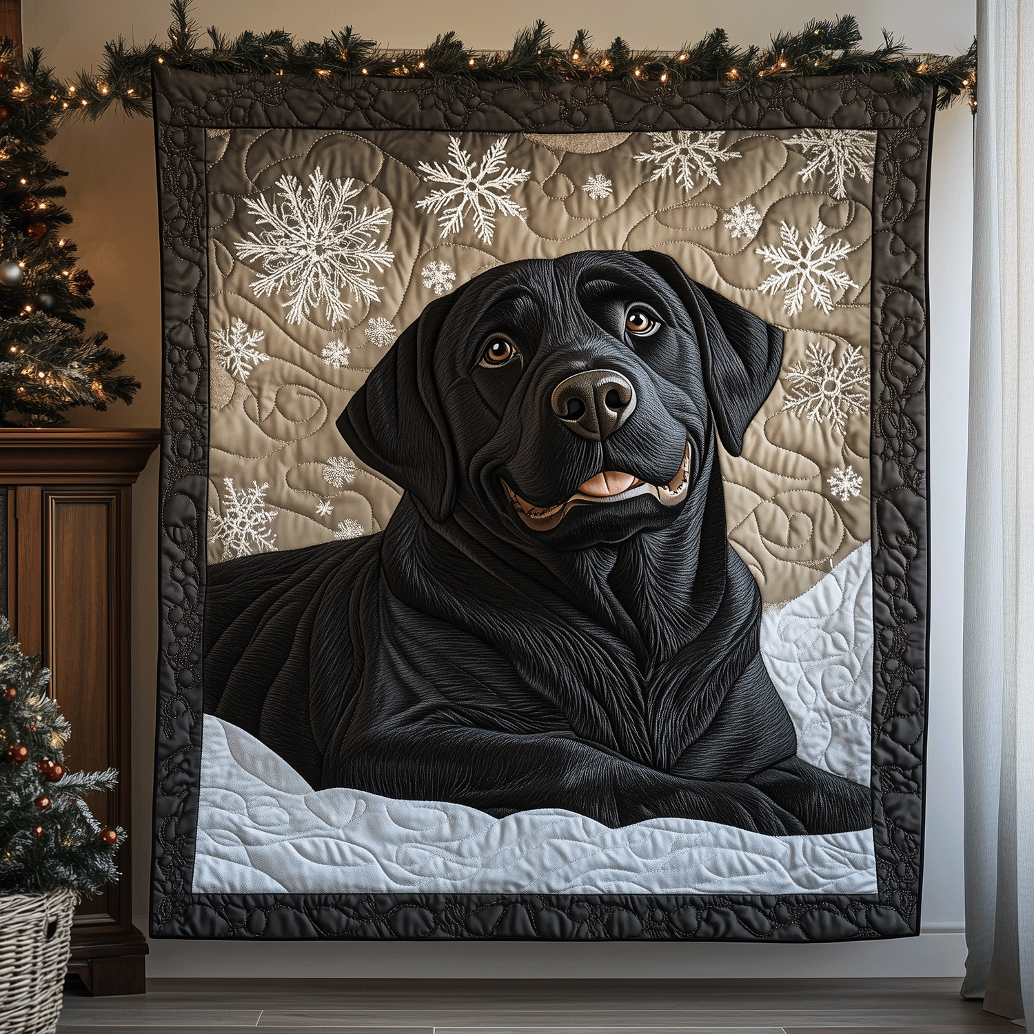 Lab Winter Bliss Quilted Blanket Dog Gifts For Dog Lovers Lab Winter Bliss Quilted Blanket Dog Gifts For Dog Lovers
