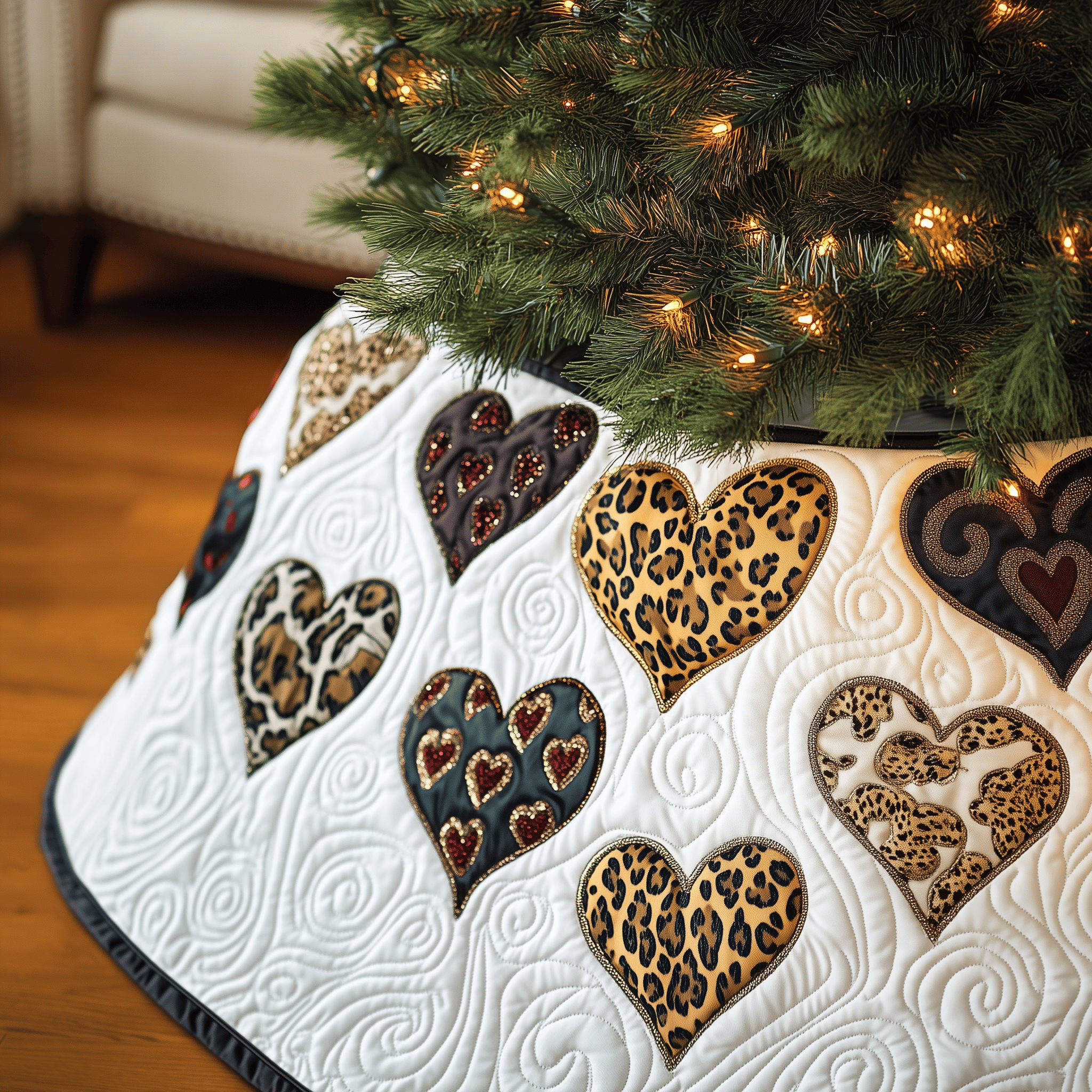 Leopard Hearts Quilted Tree Skirt Celebrate Stress-Free with a Tree Skirt That Works Leopard Hearts Quilted Tree Skirt Celebrate Stress-Free with a Tree Skirt That Works