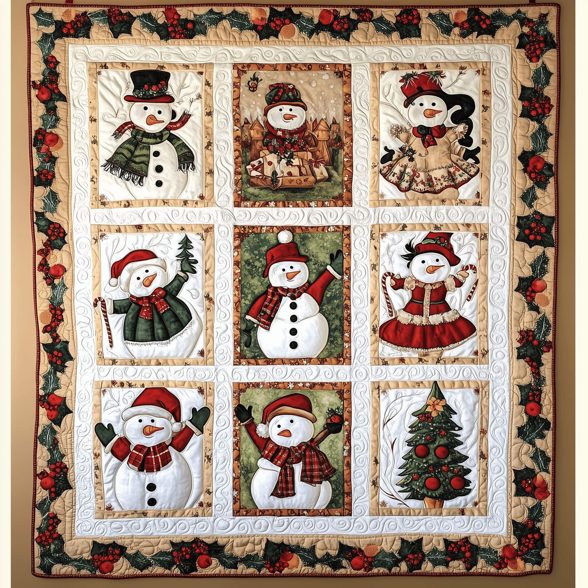 Let It Snow Vintage Quilted Blanket Feel the Elegance of a Blanket That's Truly Yours Let It Snow Vintage Quilted Blanket Feel the Elegance of a Blanket That's Truly Yours