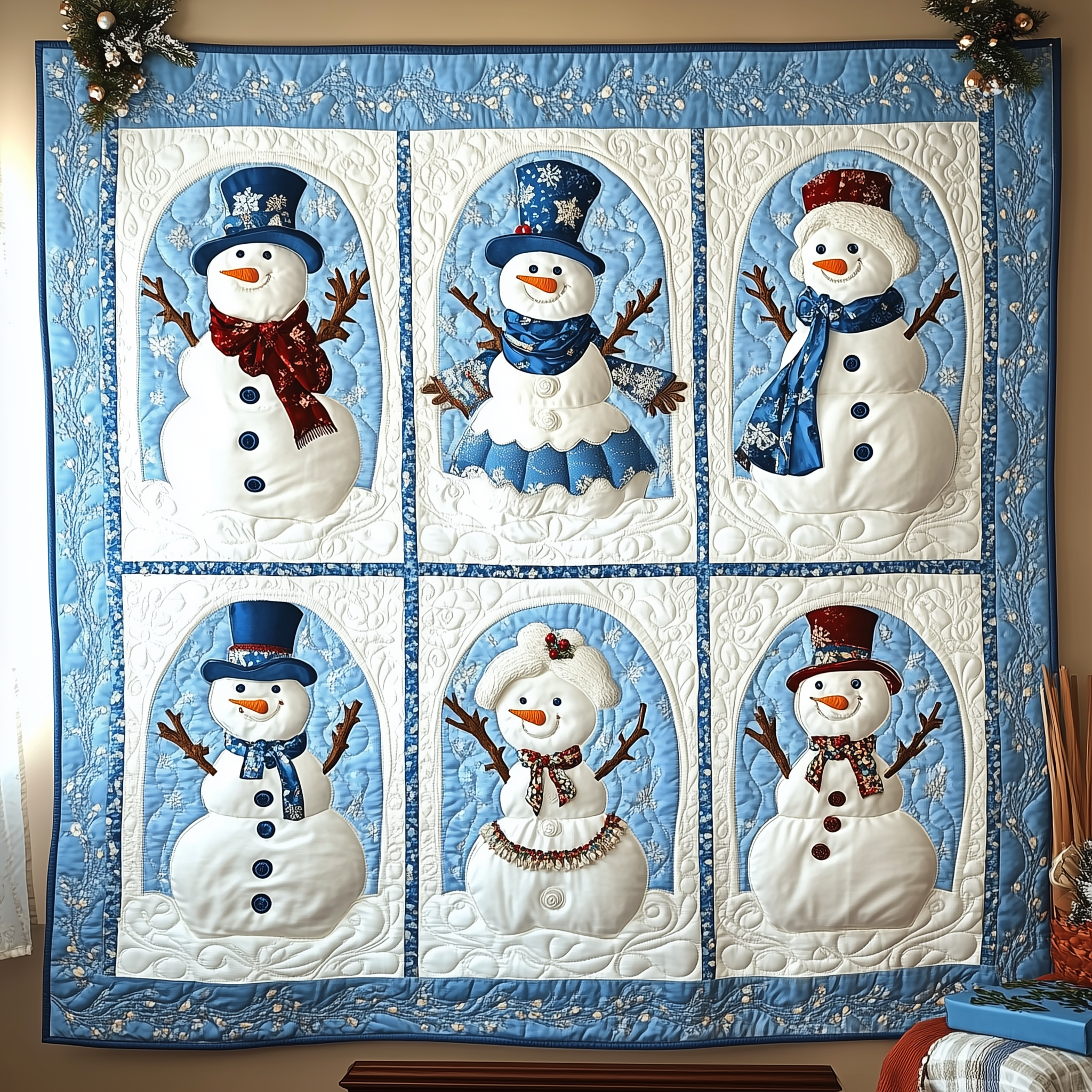 Let It Snow Vintage Quilted Blanket Sofa Blanket Christmas Gift Ideas For Girlfriend Let It Snow Vintage Quilted Blanket Sofa Blanket Christmas Gift Ideas For Girlfriend