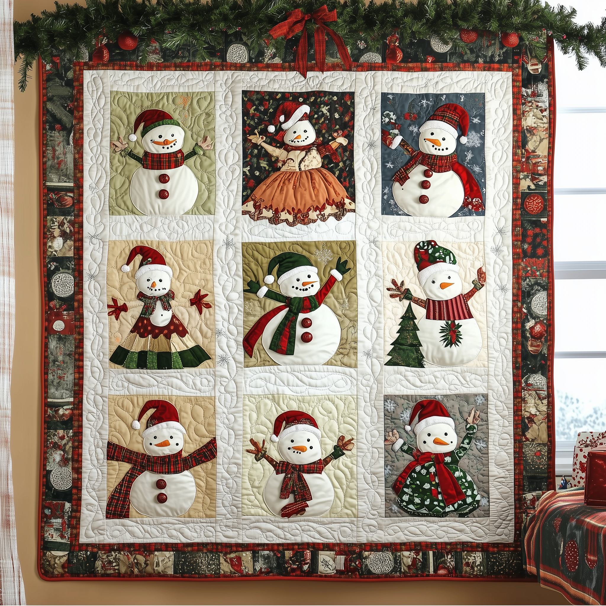 Let It Snow Vintage Quilted Blanket Sofa Throw Blanket Christmas Gifts For Mum Let It Snow Vintage Quilted Blanket Sofa Throw Blanket Christmas Gifts For Mum