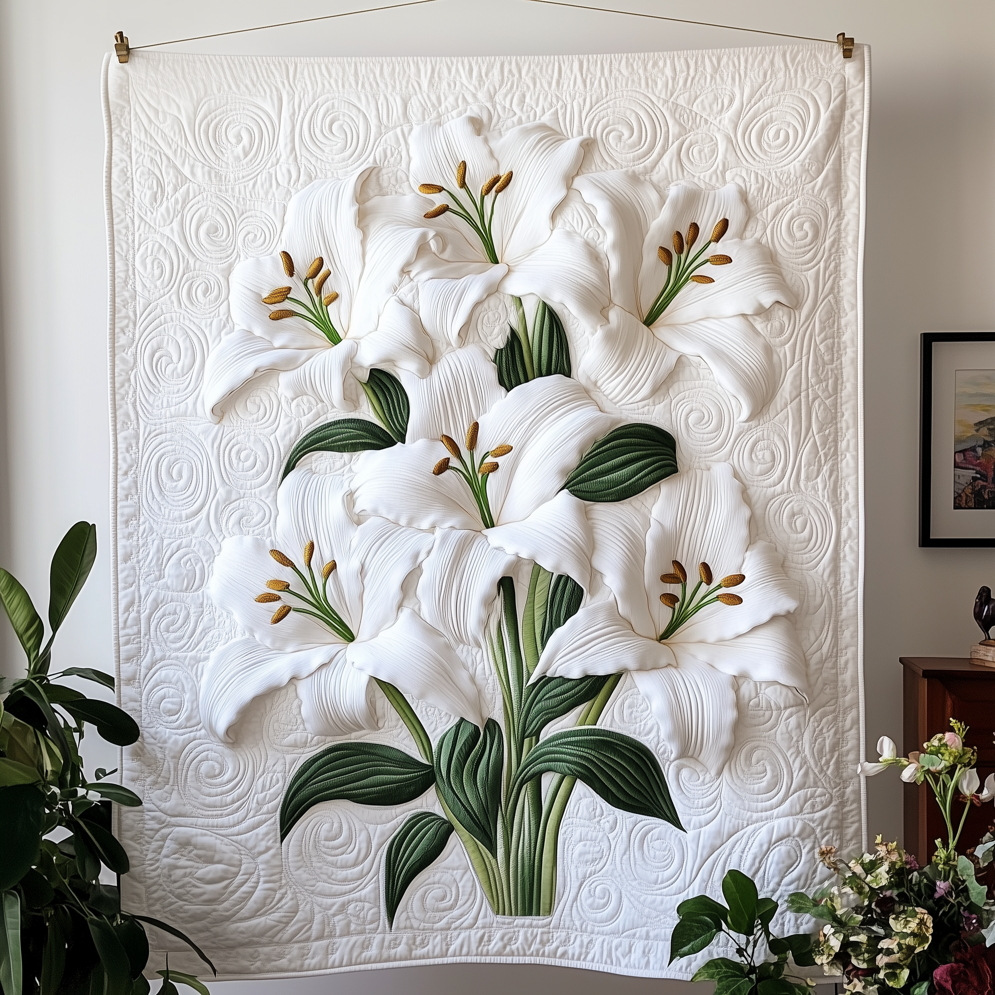Lily Serenity Quilted Blanket Unique Throw Blanket Item Merch Best Gifts For New Moms Lily Serenity Quilted Blanket Unique Throw Blanket Item Merch Best Gifts For New Moms