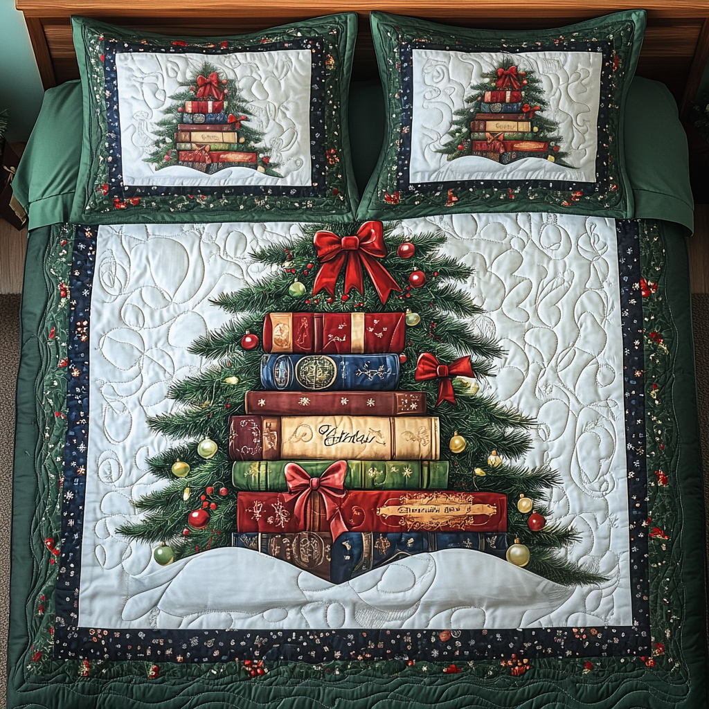 Literary Holiday Quilted Bedding Set Gift Ideas For Book Lovers Literary Holiday Quilted Bedding Set Gift Ideas For Book Lovers