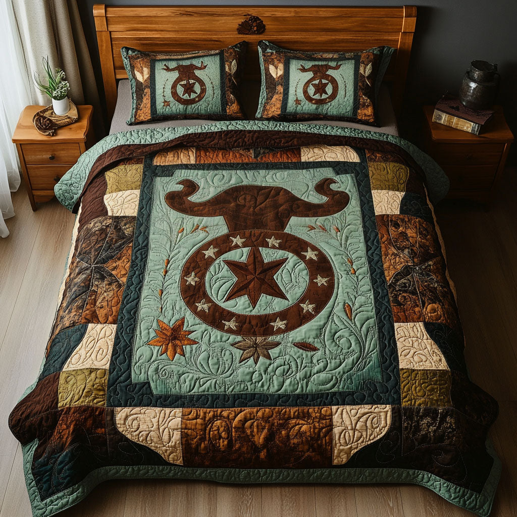 Lone Buffalo Quilted Bedding Set Cowboy Gifts For Women Lone Buffalo Quilted Bedding Set Cowboy Gifts For Women