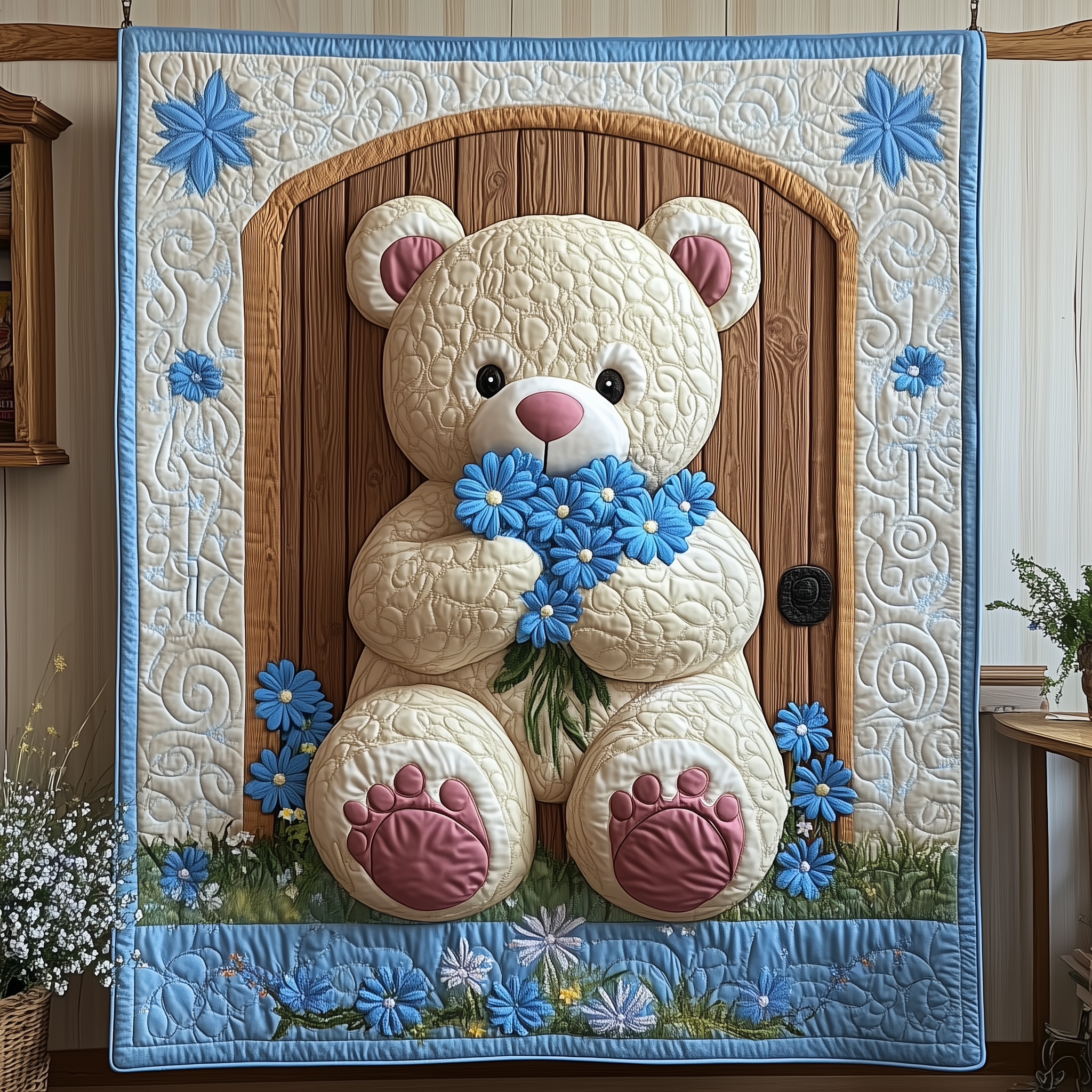 Love Bear For Her Quilted Blanket Unique Blankets And Throws Valentine Gift For Wife Love Bear For Her Quilted Blanket Unique Blankets And Throws Valentine Gift For Wife