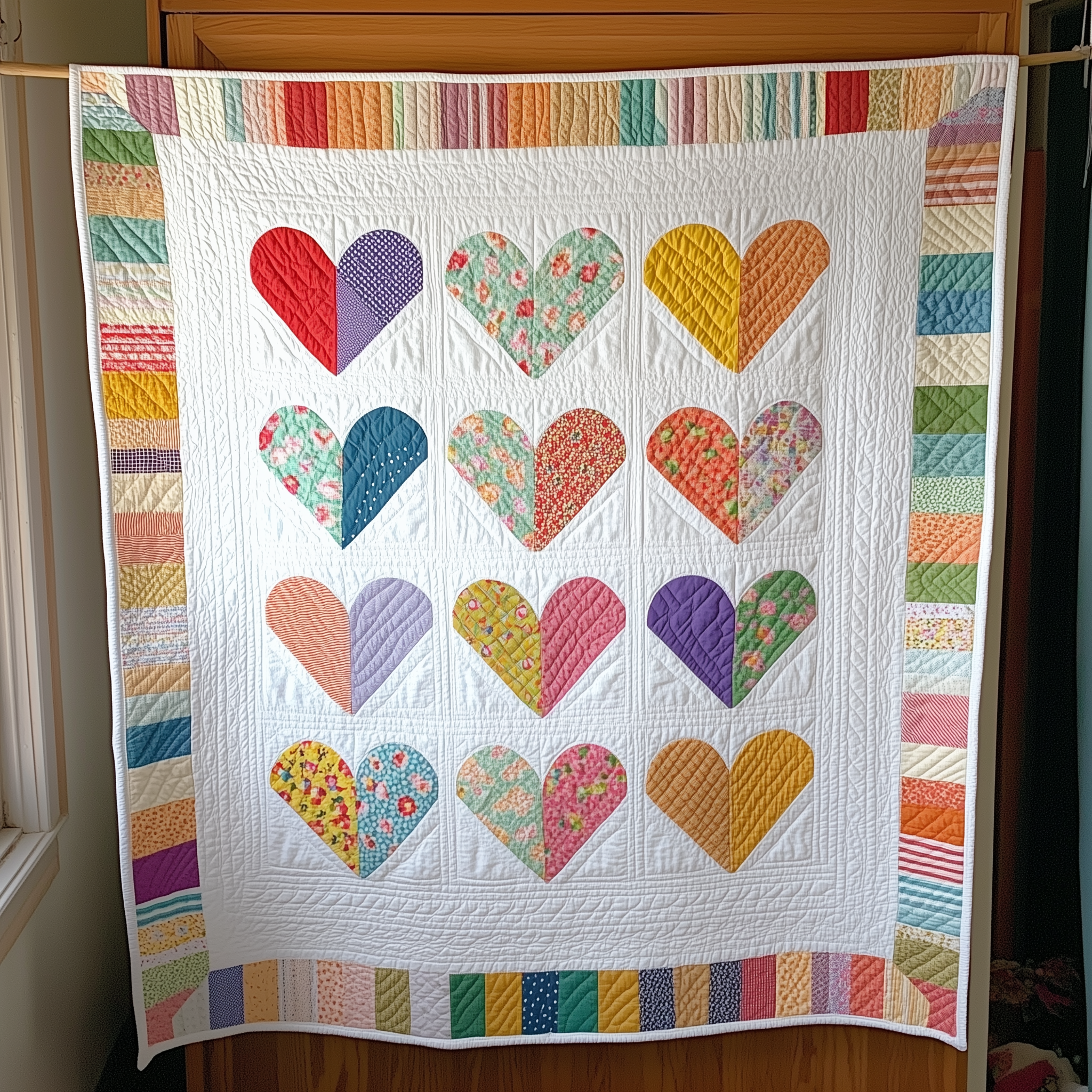 Love in Bloom Quilted Blanket Unique Throw Blanket Item Merch Best Valentine'S Day Gifts For Him Love in Bloom Quilted Blanket Unique Throw Blanket Item Merch Best Valentine'S Day Gifts For Him