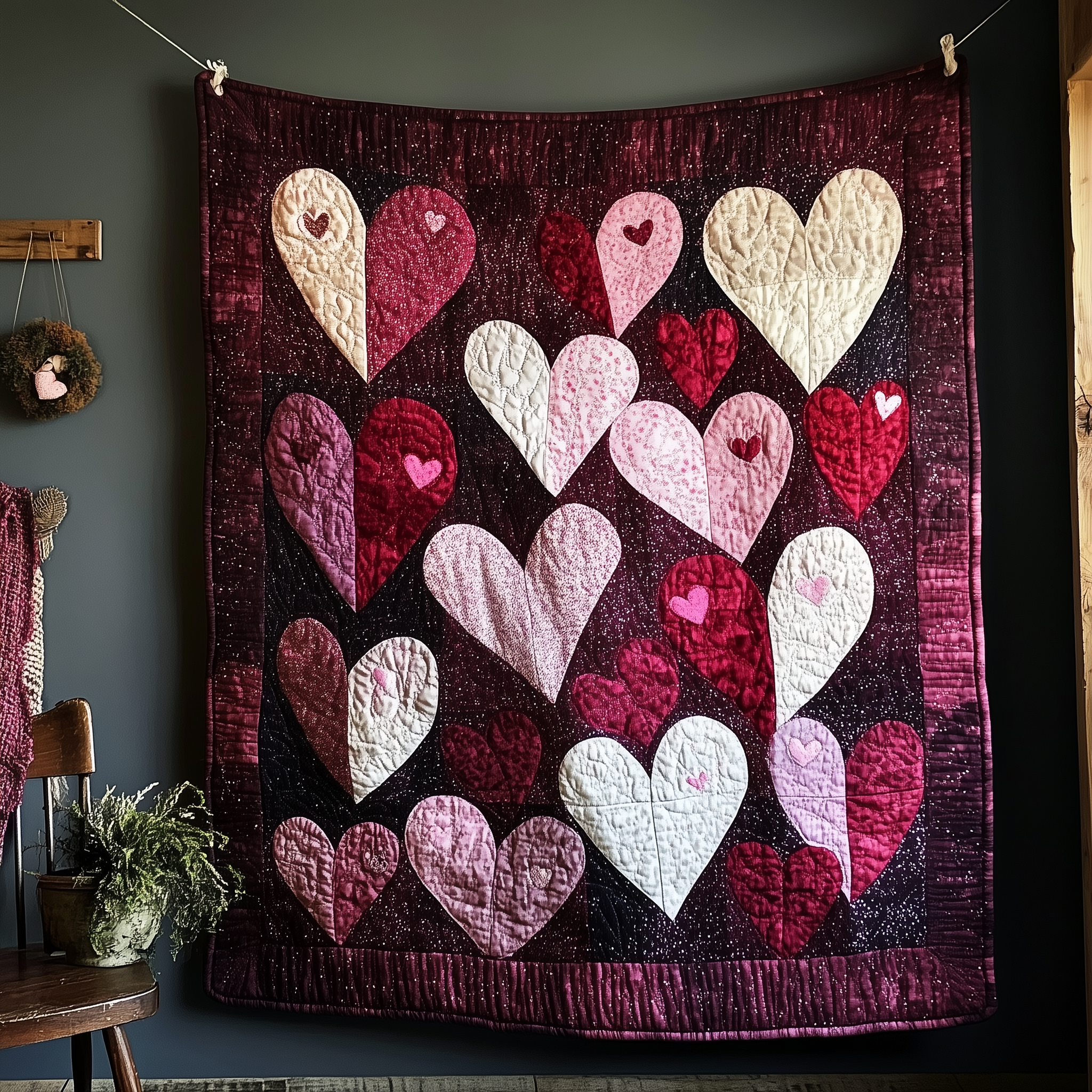 Love in Bloom Quilted Blanket Unique Throw Blanket Item Merch Valentine Gift For Wife Love in Bloom Quilted Blanket Unique Throw Blanket Item Merch Valentine Gift For Wife