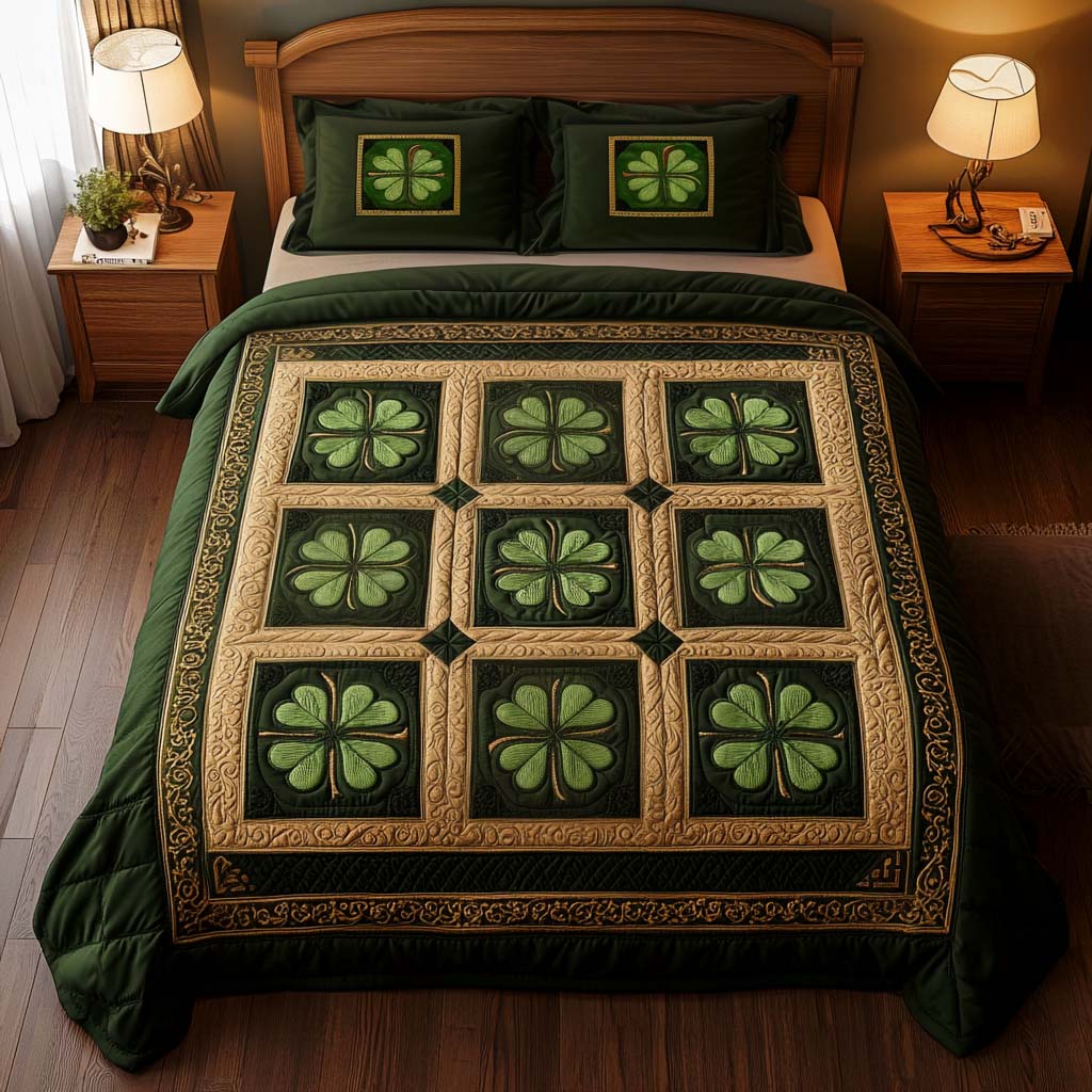 Lucky Charm Quilted Bedding Set Family Christmas Gifts Lucky Charm Quilted Bedding Set Family Christmas Gifts