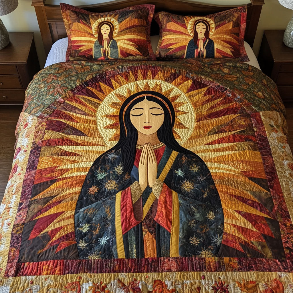 Luminescent Prayer Quilted Bedding Set Christmas Gift Ideas For Wife Luminescent Prayer Quilted Bedding Set Christmas Gift Ideas For Wife
