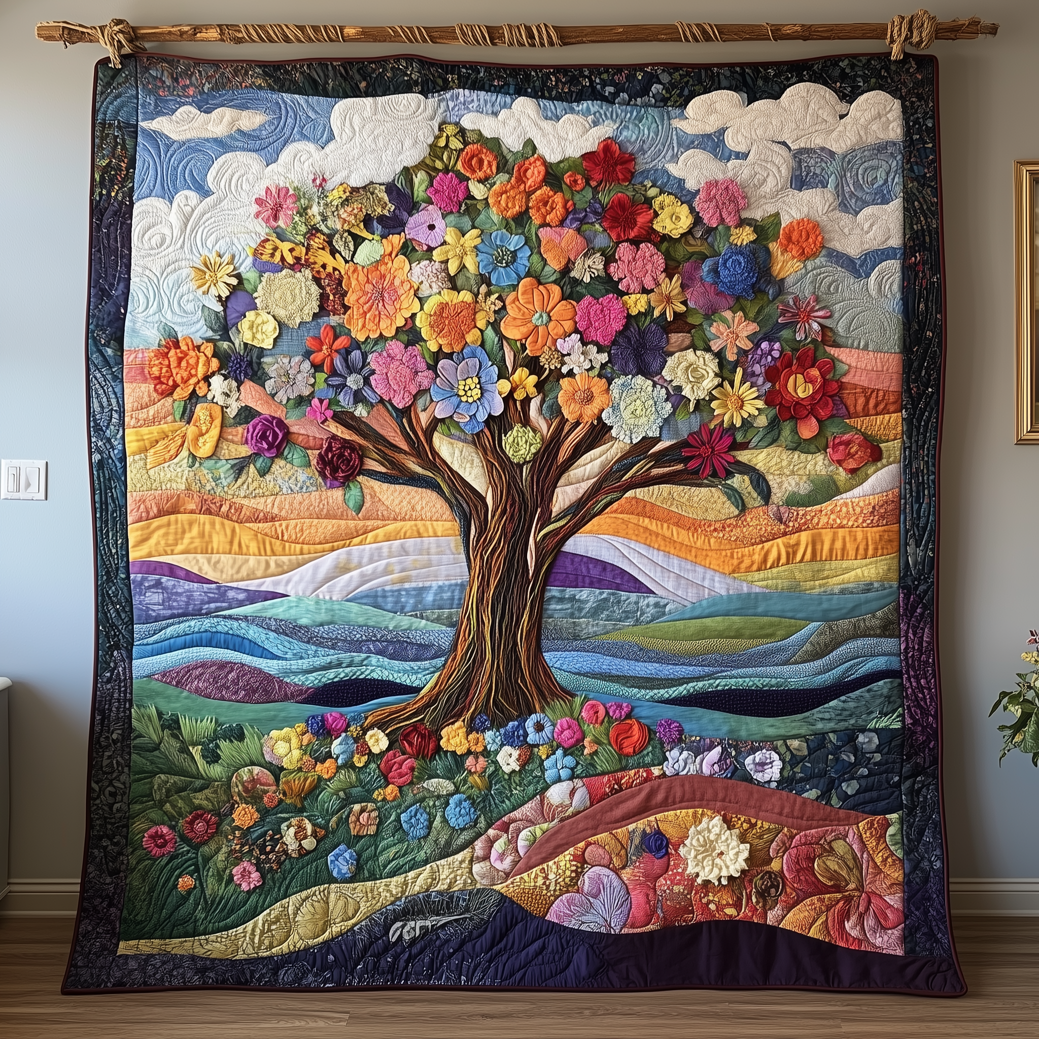 Lush Tree Of Life Quilted Best Throw Blanket Special Birthday Gifts For Grandma Lush Tree Of Life Quilted Best Throw Blanket Special Birthday Gifts For Grandma