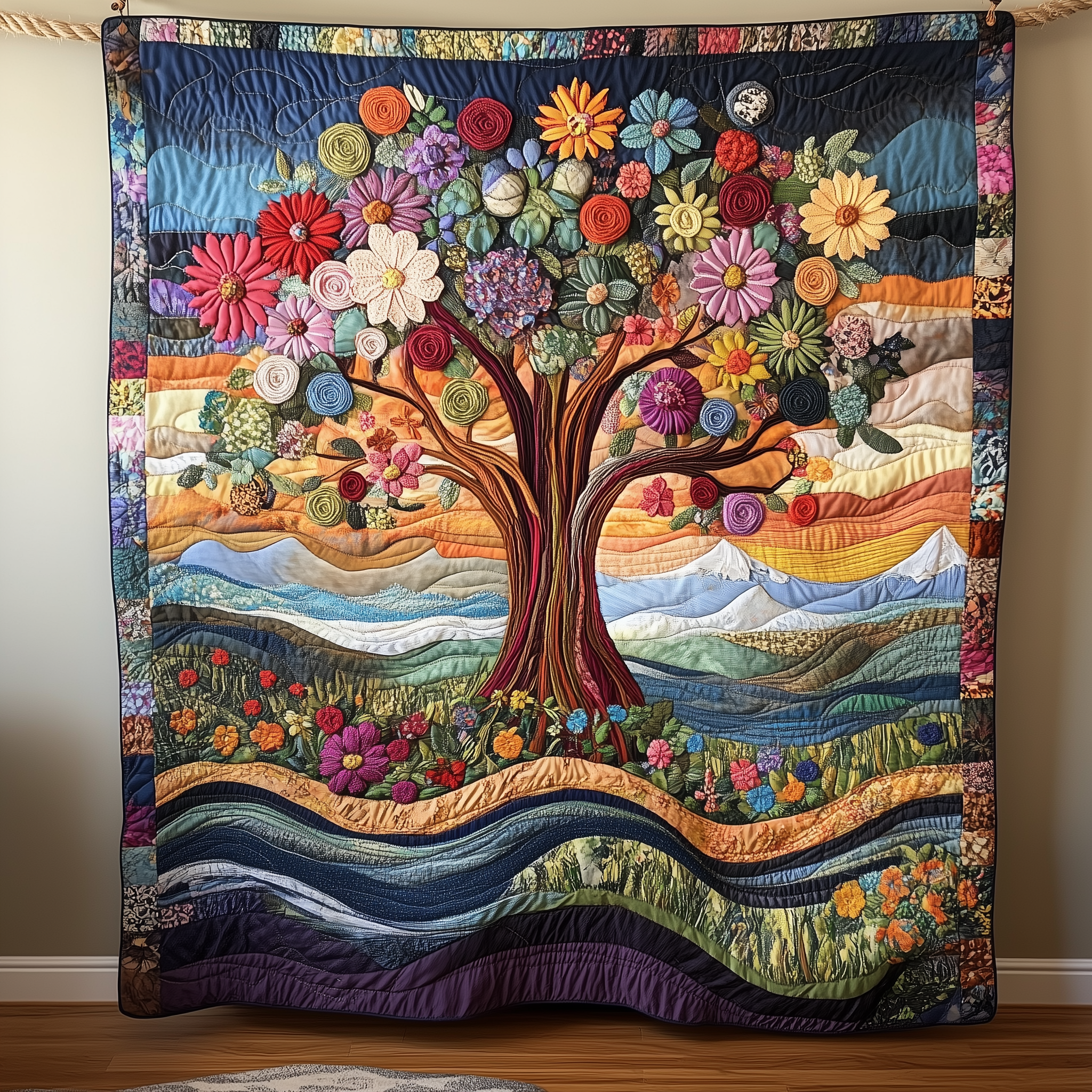 Lush Tree Of Life Quilted Best Throw Blanket Special Gifts For Him Her Lush Tree Of Life Quilted Best Throw Blanket Special Gifts For Him Her