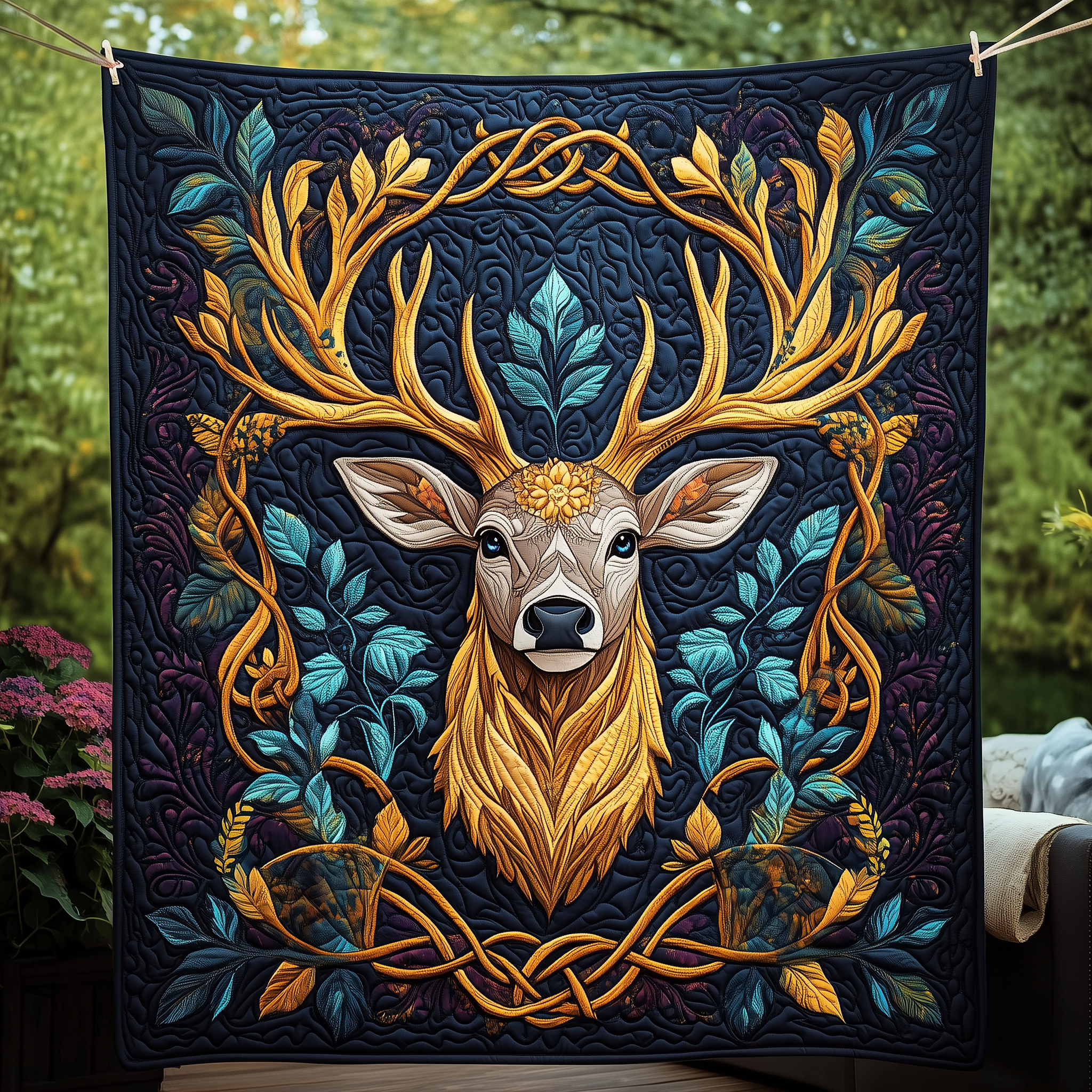 Majestic Deer Haven Quilted Blanket Throw Blankets For Couch Gifts For Deer Hunters Majestic Deer Haven Quilted Blanket Throw Blankets For Couch Gifts For Deer Hunters