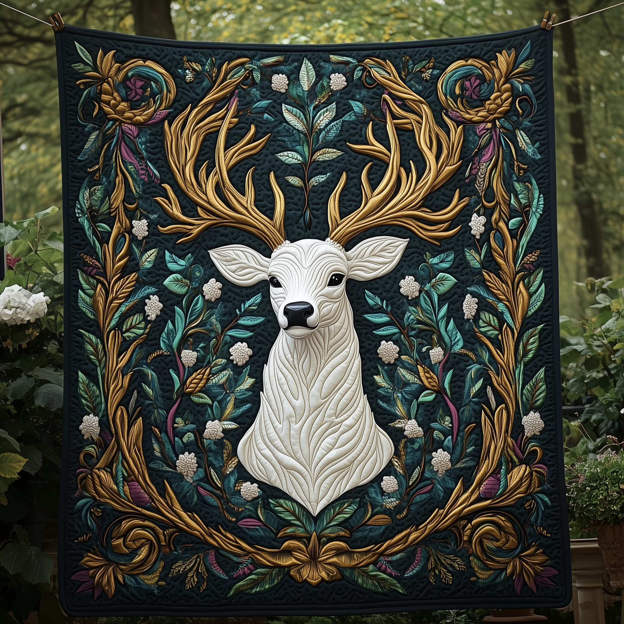 Majestic Deer Haven Quilted Blanket Throw Blankets For Couch Great Gifts For Deer Hunters Majestic Deer Haven Quilted Blanket Throw Blankets For Couch Great Gifts For Deer Hunters