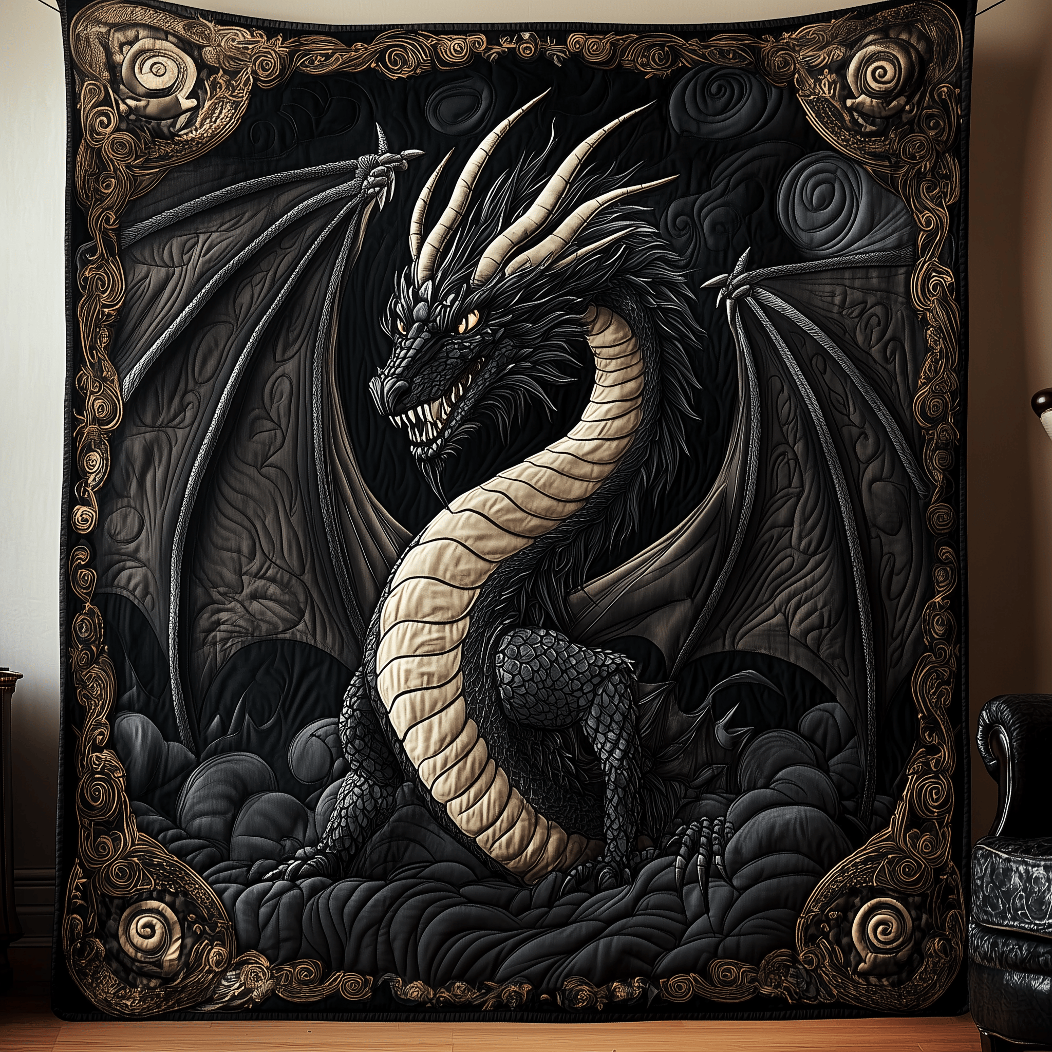 Majestic Dragon Quilted Blanket Create Warm Memories with Our Blanket for All Ages Majestic Dragon Quilted Blanket Create Warm Memories with Our Blanket for All Ages