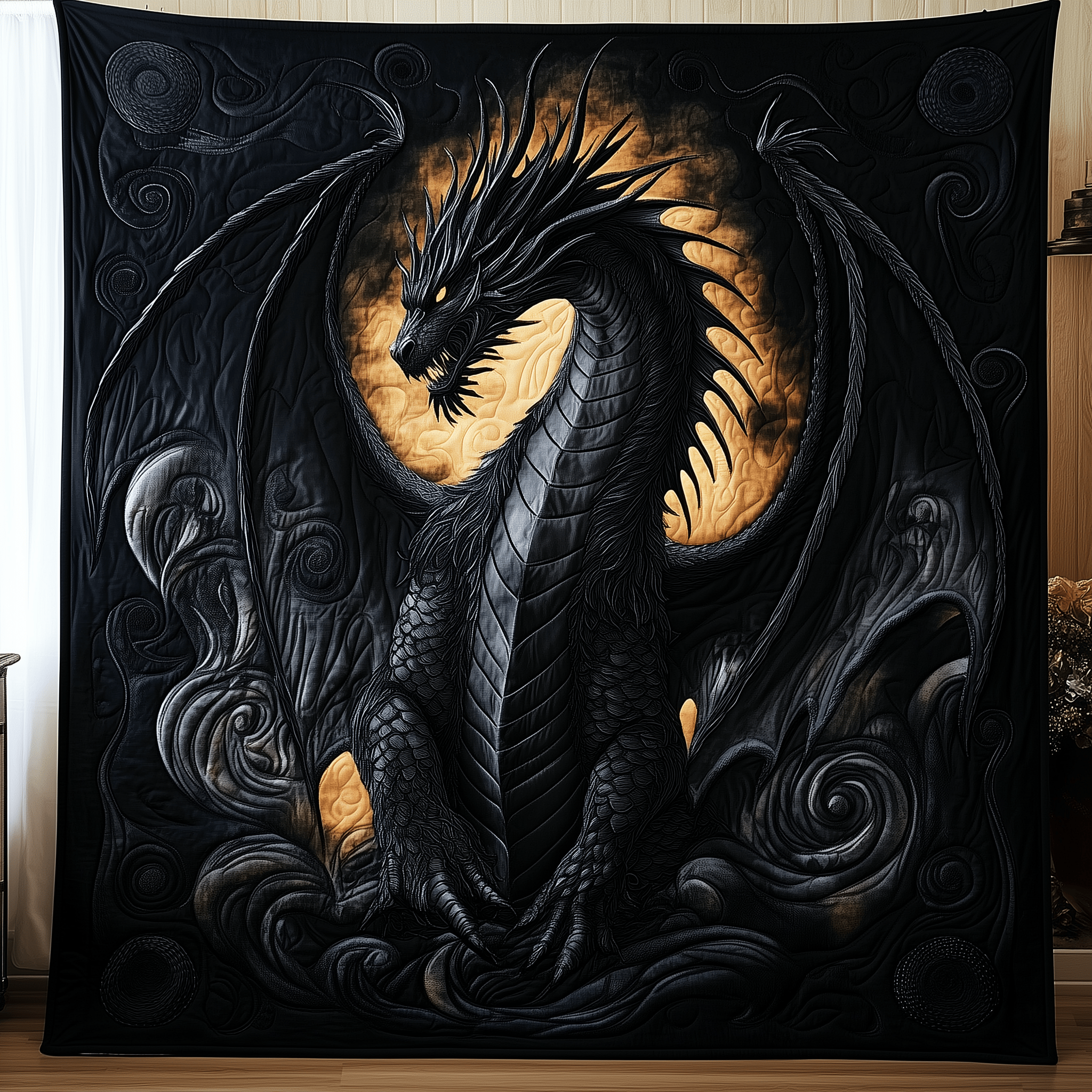 Majestic Dragon Quilted Blanket Feel the Bond of Home with Our Family-Friendly Blanket Majestic Dragon Quilted Blanket Feel the Bond of Home with Our Family-Friendly Blanket