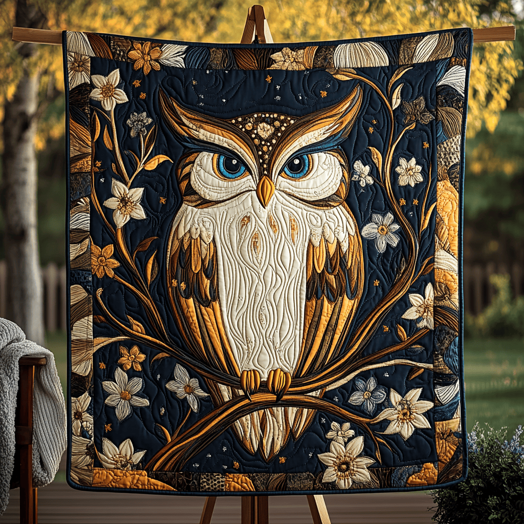 Majestic Eyes Quilted Blanket Owl Themed Gifts Majestic Eyes Quilted Blanket Owl Themed Gifts