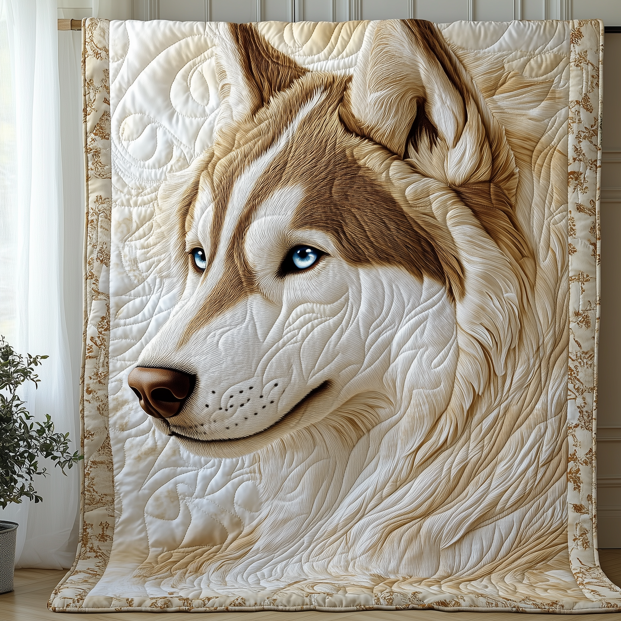Majestic Husky Gaze Quilted Blanket Nice Throw Blankets Gifts For Your Daughter Majestic Husky Gaze Quilted Blanket Nice Throw Blankets Gifts For Your Daughter