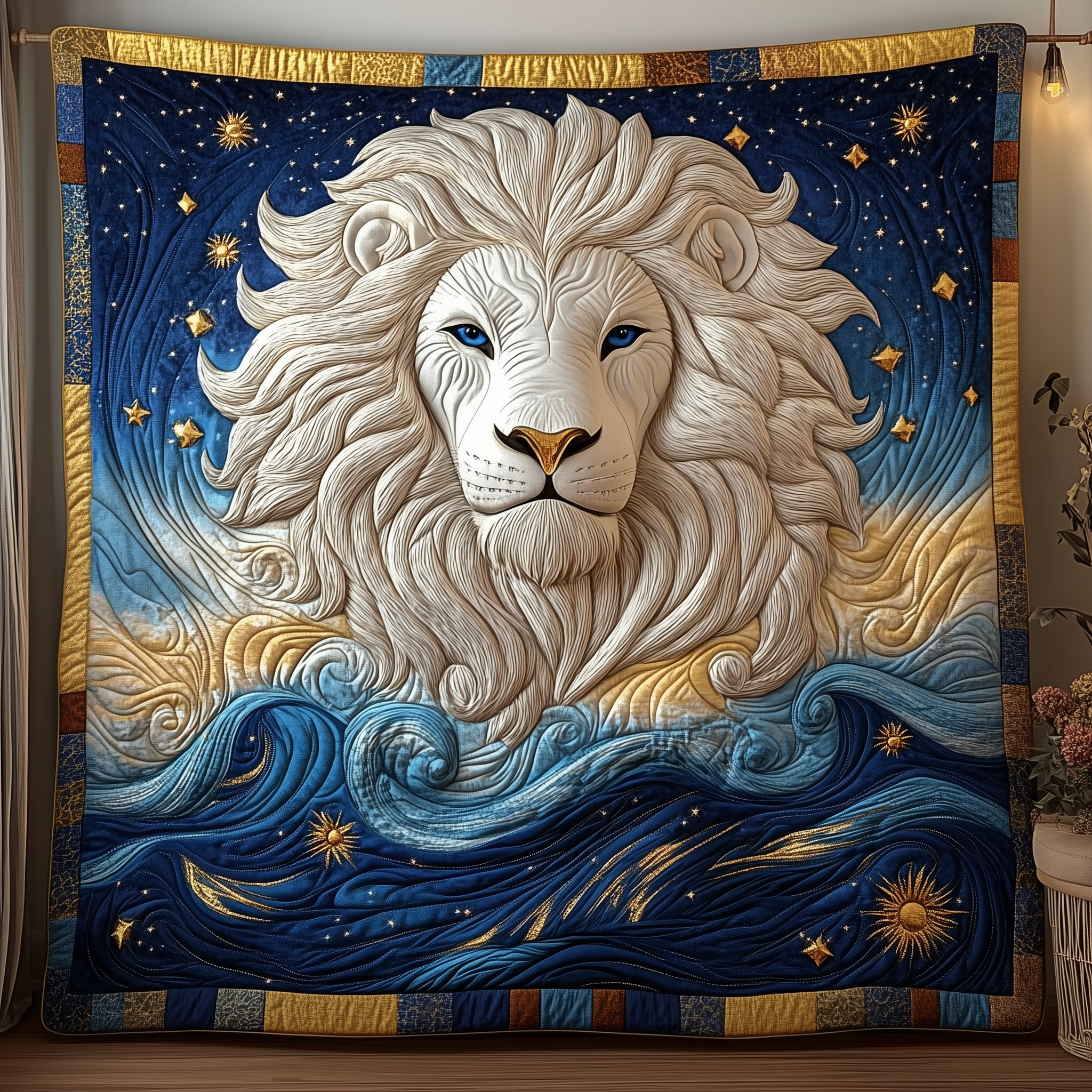 Majestic Leo Zodiac Sign Quilted Blanket Nice Throw Blankets Dad And Daughter Gifts Majestic Leo Zodiac Sign Quilted Blanket Nice Throw Blankets Dad And Daughter Gifts