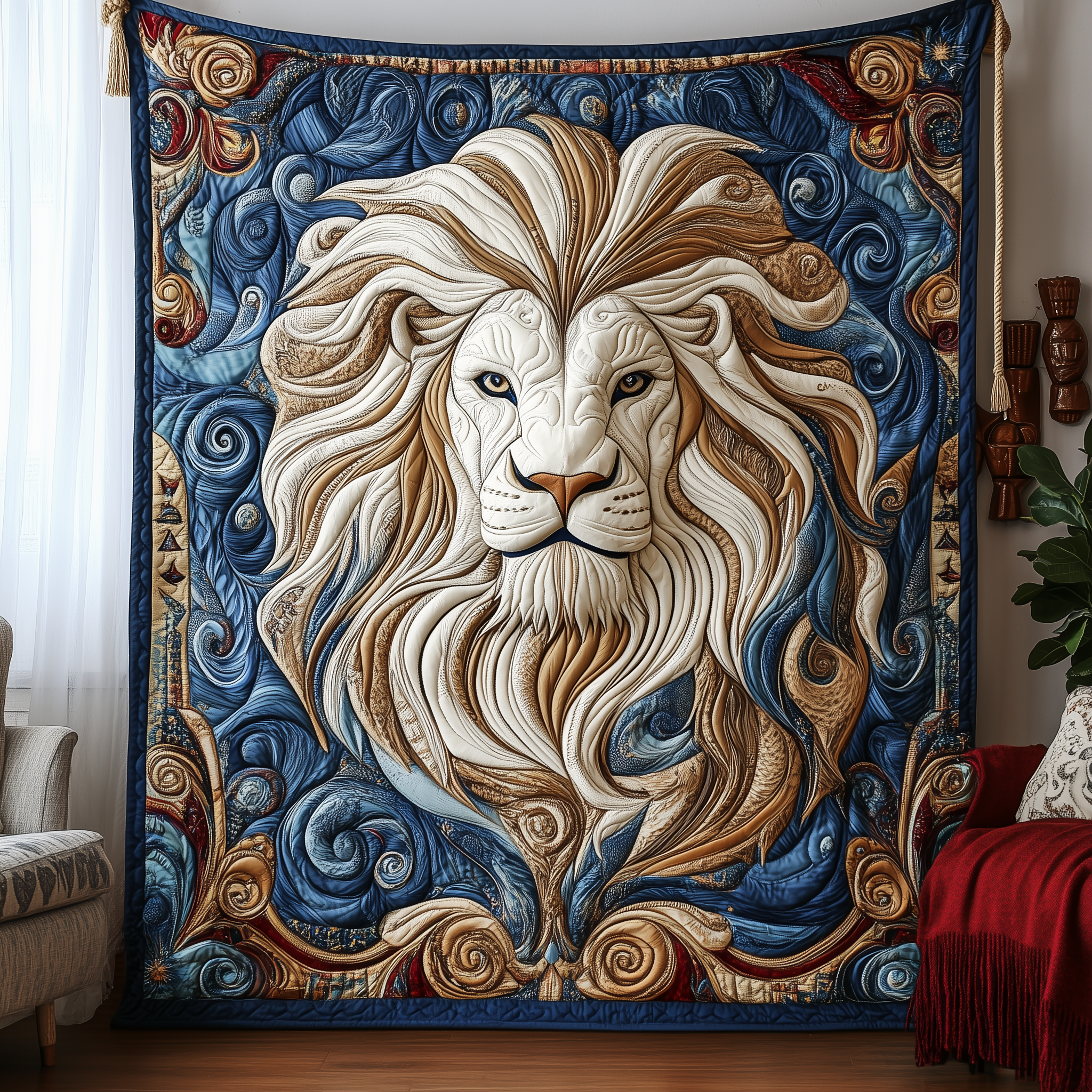 Majestic Leo Zodiac Sign Quilted Blanket Nice Throw Blankets Father Daughter Gifts Majestic Leo Zodiac Sign Quilted Blanket Nice Throw Blankets Father Daughter Gifts
