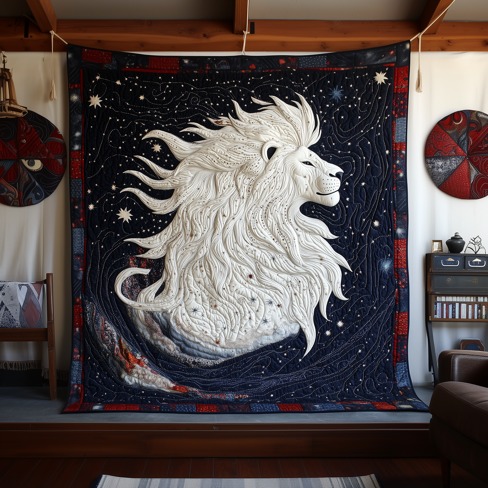 Majestic Leo Zodiac Sign Quilted Blanket Nice Throw Blankets Mum And Daughter Gifts Majestic Leo Zodiac Sign Quilted Blanket Nice Throw Blankets Mum And Daughter Gifts