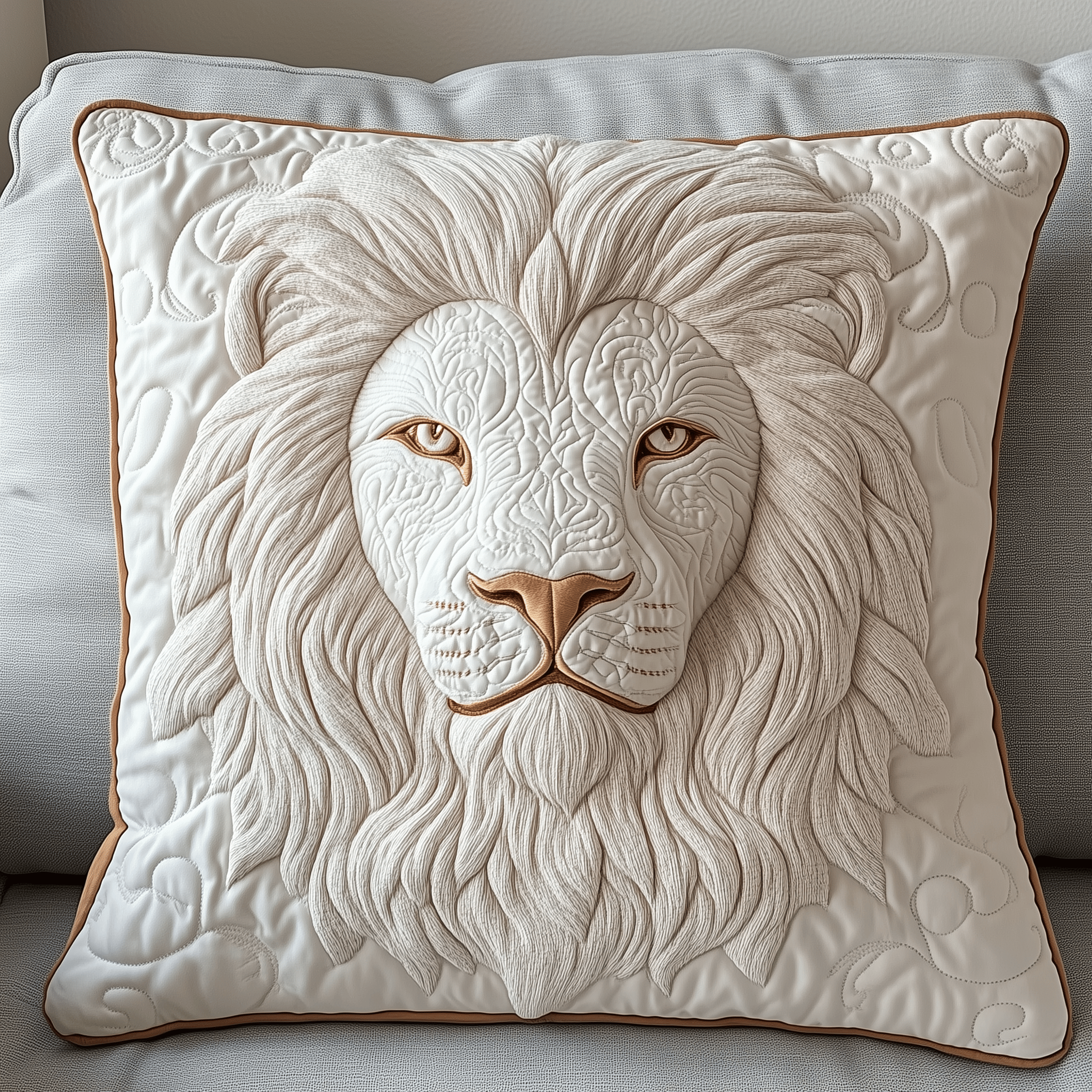 Majestic Lion Quilted Pillow Case Celebrate Special Moments with Decorative Pillow Cases Majestic Lion Quilted Pillow Case Celebrate Special Moments with Decorative Pillow Cases