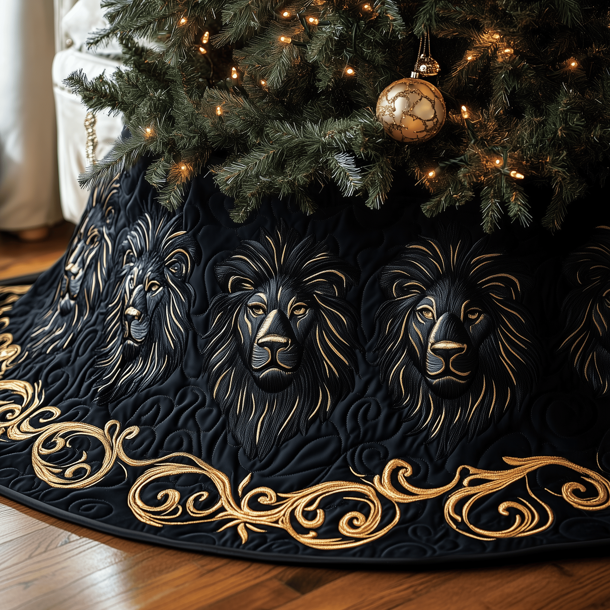 Majestic Lion Quilted Tree Skirt Celebrate Fully Present with a Safe and Stylish Skirt Majestic Lion Quilted Tree Skirt Celebrate Fully Present with a Safe and Stylish Skirt