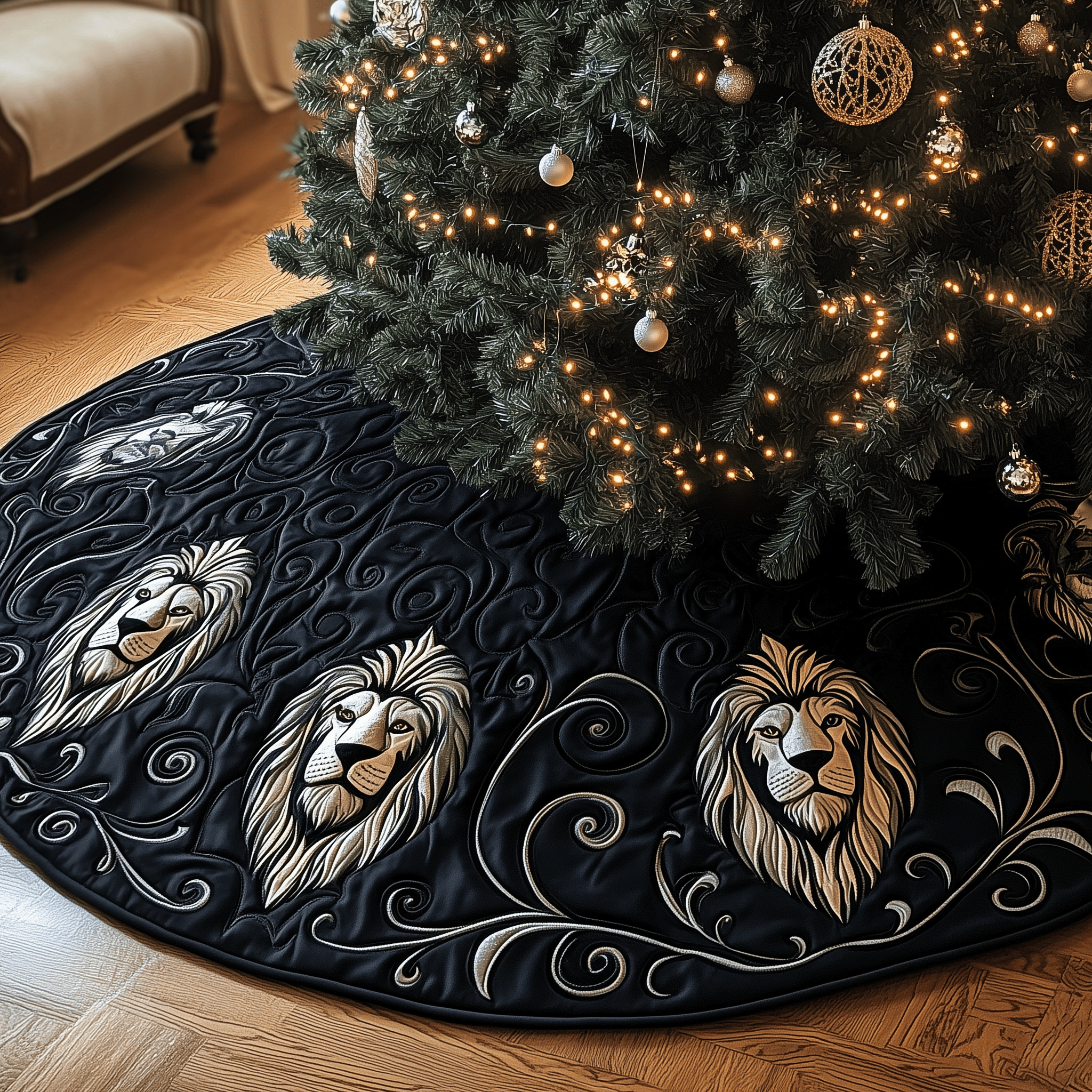 Majestic Lion Quilted Tree Skirt Enjoy Peace of Mind This Holiday with the Perfect Tree Skirt Majestic Lion Quilted Tree Skirt Enjoy Peace of Mind This Holiday with the Perfect Tree Skirt