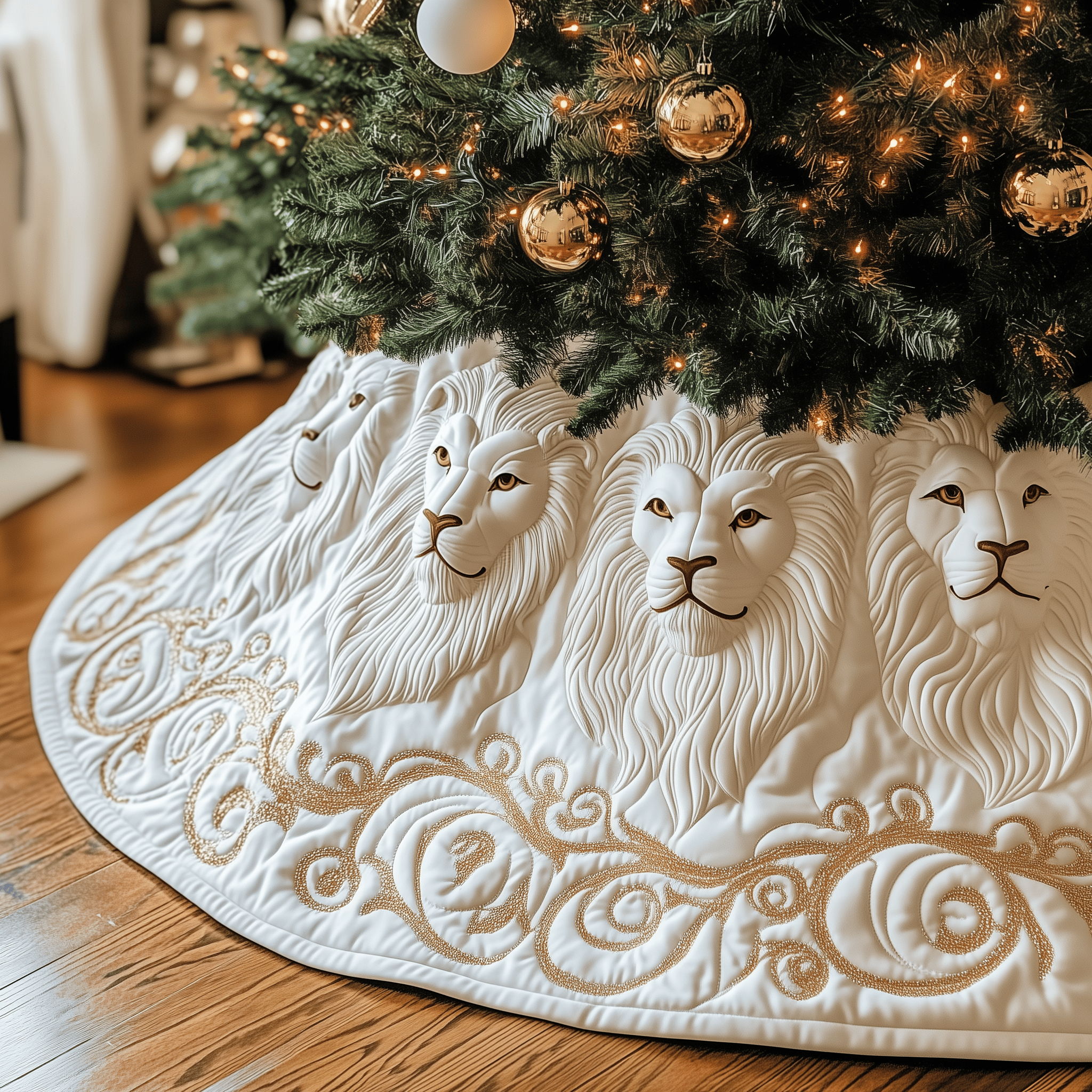 Majestic Lion Quilted Tree Skirt Feel the Holidays Flow with a Trusted Tree Skirt Majestic Lion Quilted Tree Skirt Feel the Holidays Flow with a Trusted Tree Skirt