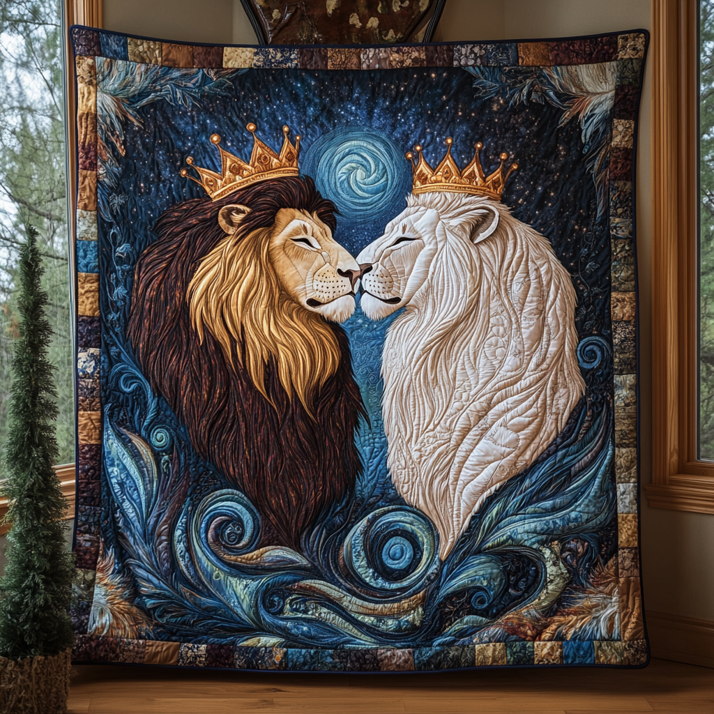 Majestic Lions Bond Quilted Blanket Throw Blankets For Couch Fathers Day Gifts For Husband Majestic Lions Bond Quilted Blanket Throw Blankets For Couch Fathers Day Gifts For Husband