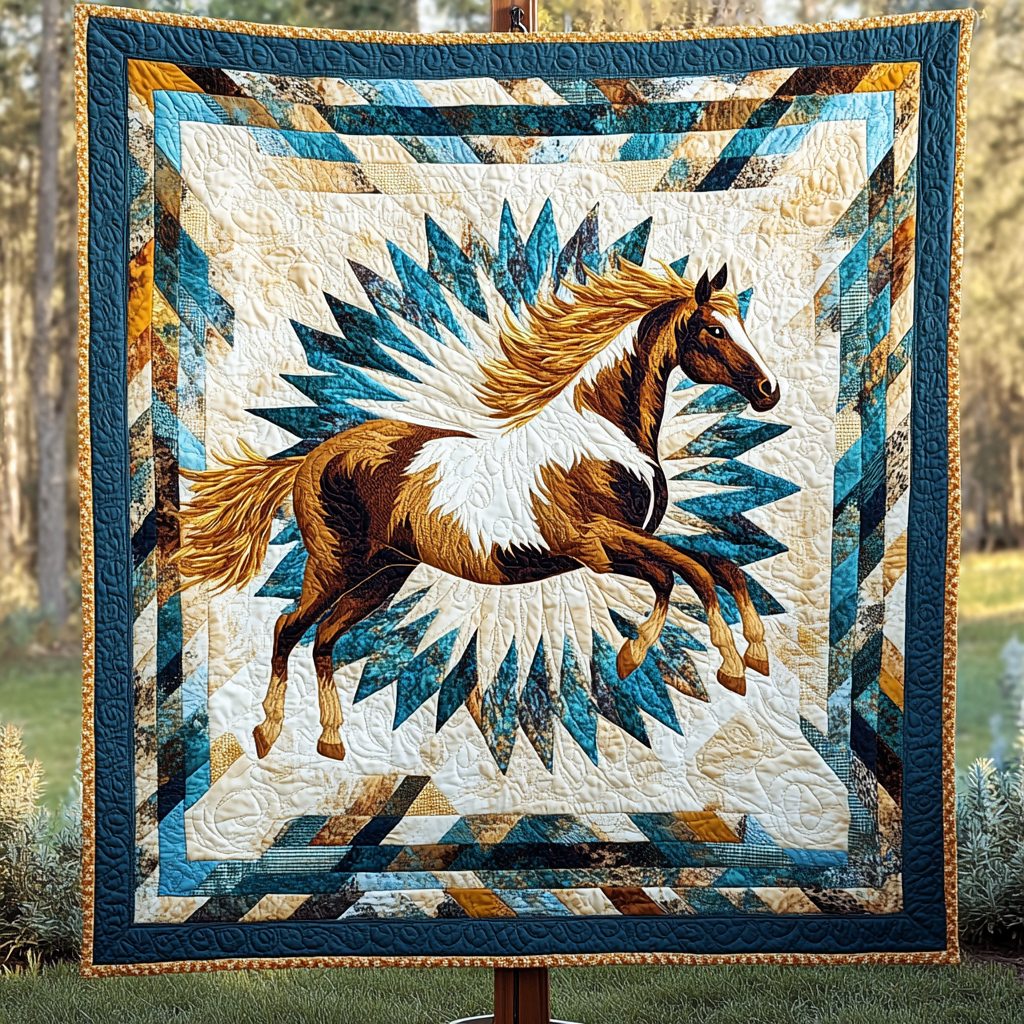 Majestic Mane Quilted Blanket Gifts For Horse Racing Fans Majestic Mane Quilted Blanket Gifts For Horse Racing Fans