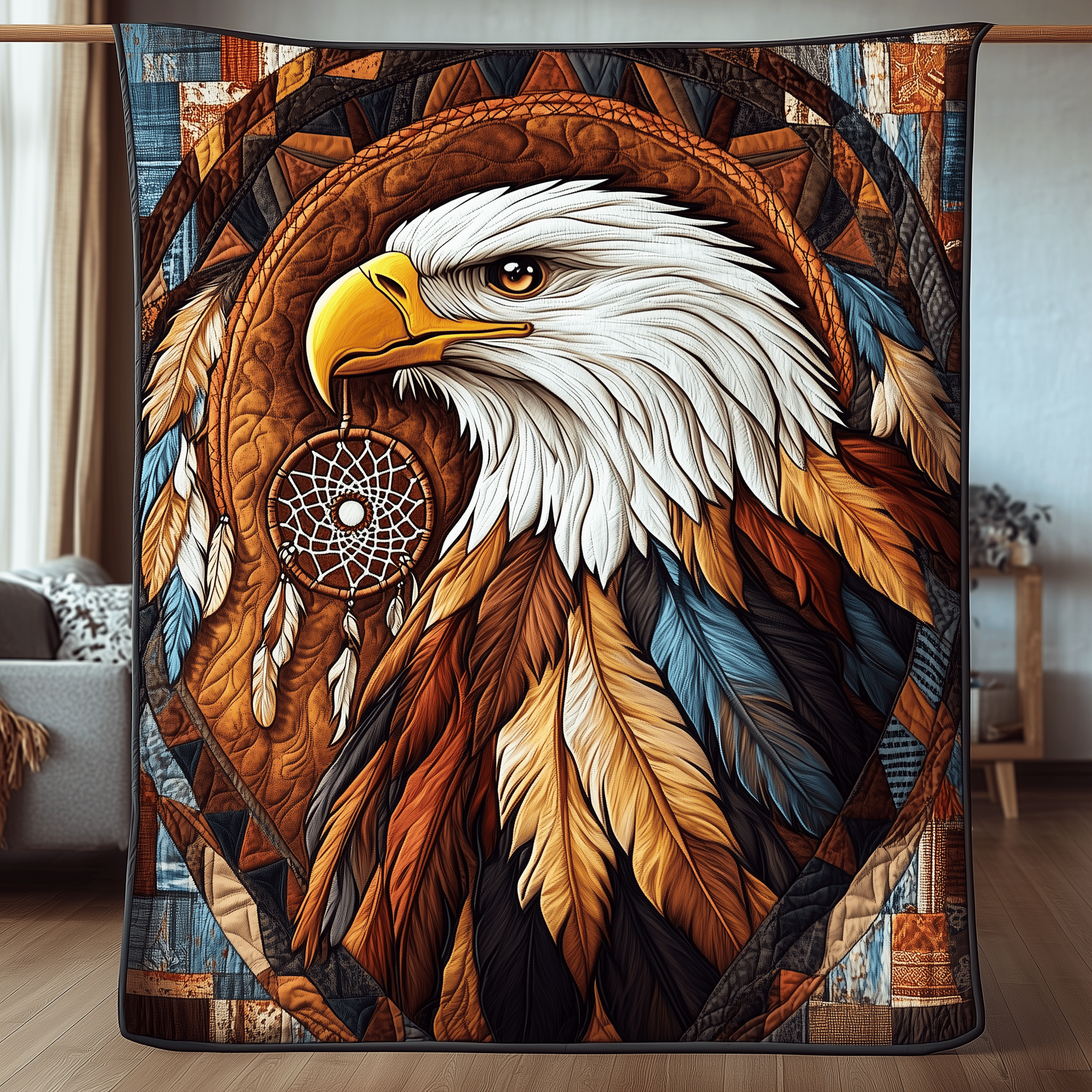 Majestic Native American Eagle Quilted Blanket Experience True Personal Comfort with Our Blanket Majestic Native American Eagle Quilted Blanket Experience True Personal Comfort with Our Blanket