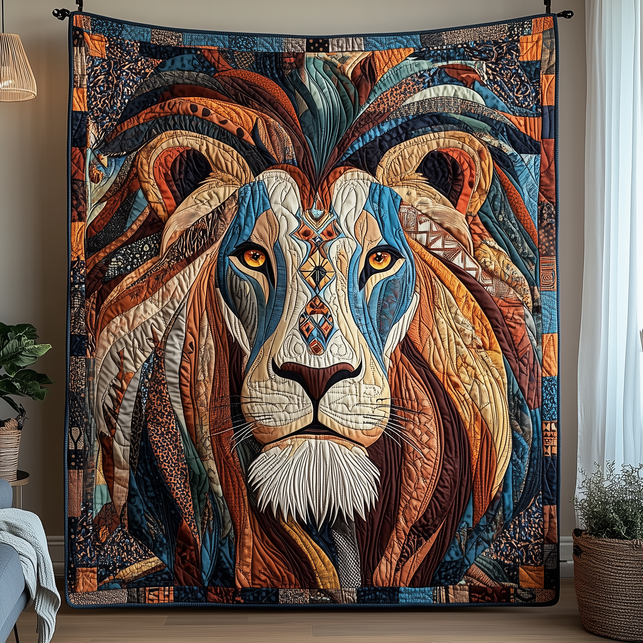 Majestic Native Lion Quilted Blanket Throw Blankets For Couch Unique Lion Gifts For Dad Majestic Native Lion Quilted Blanket Throw Blankets For Couch Unique Lion Gifts For Dad