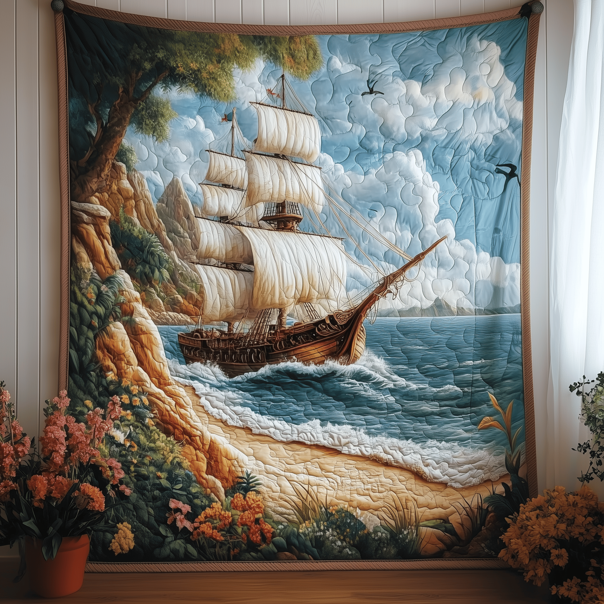 Majestic Sailboat Quilted Blanket Celebrate Your Individuality with a Blanket That Speaks to You Majestic Sailboat Quilted Blanket Celebrate Your Individuality with a Blanket That Speaks to You