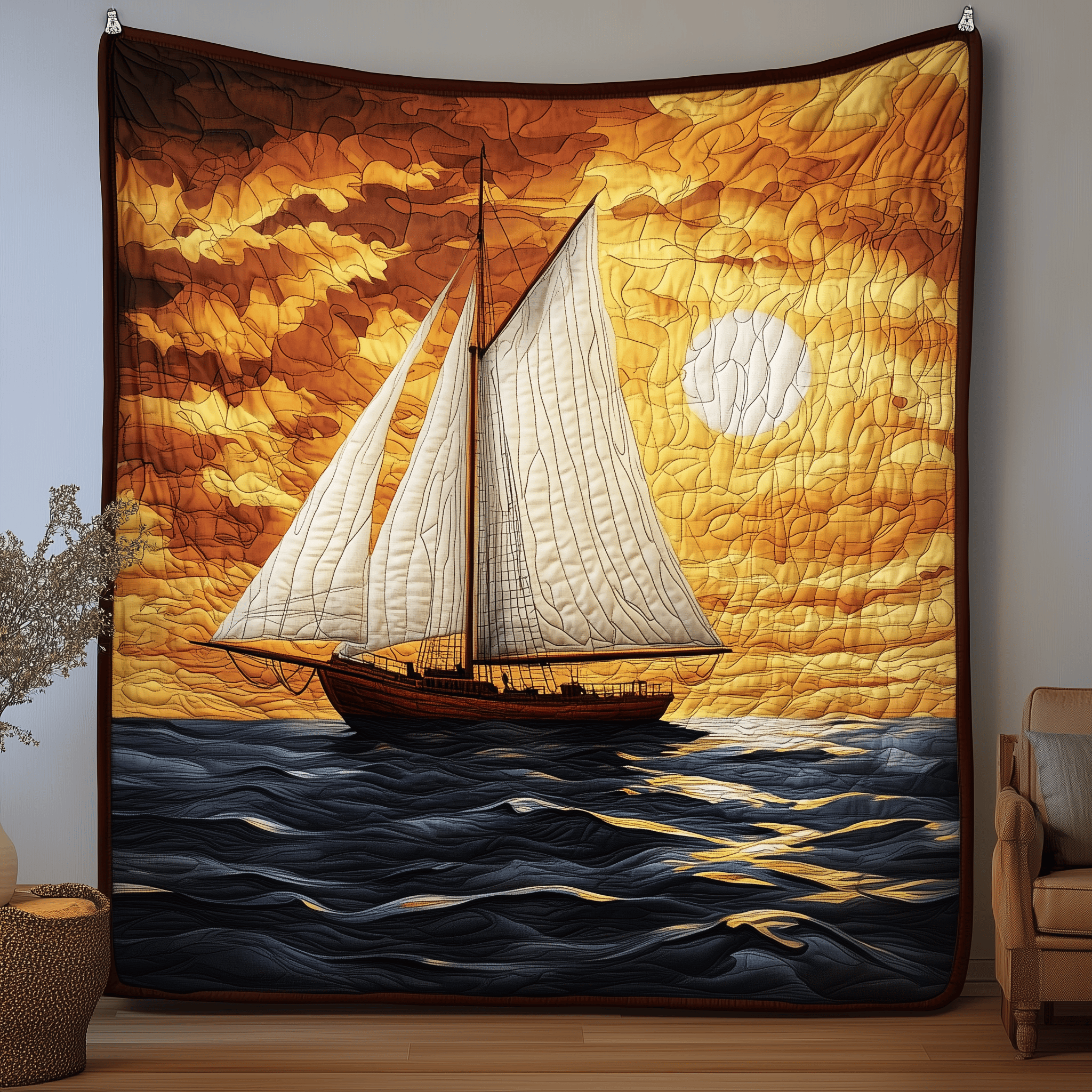 Majestic Sailboat Quilted Blanket Experience the Ultimate in Custom Comfort Majestic Sailboat Quilted Blanket Experience the Ultimate in Custom Comfort