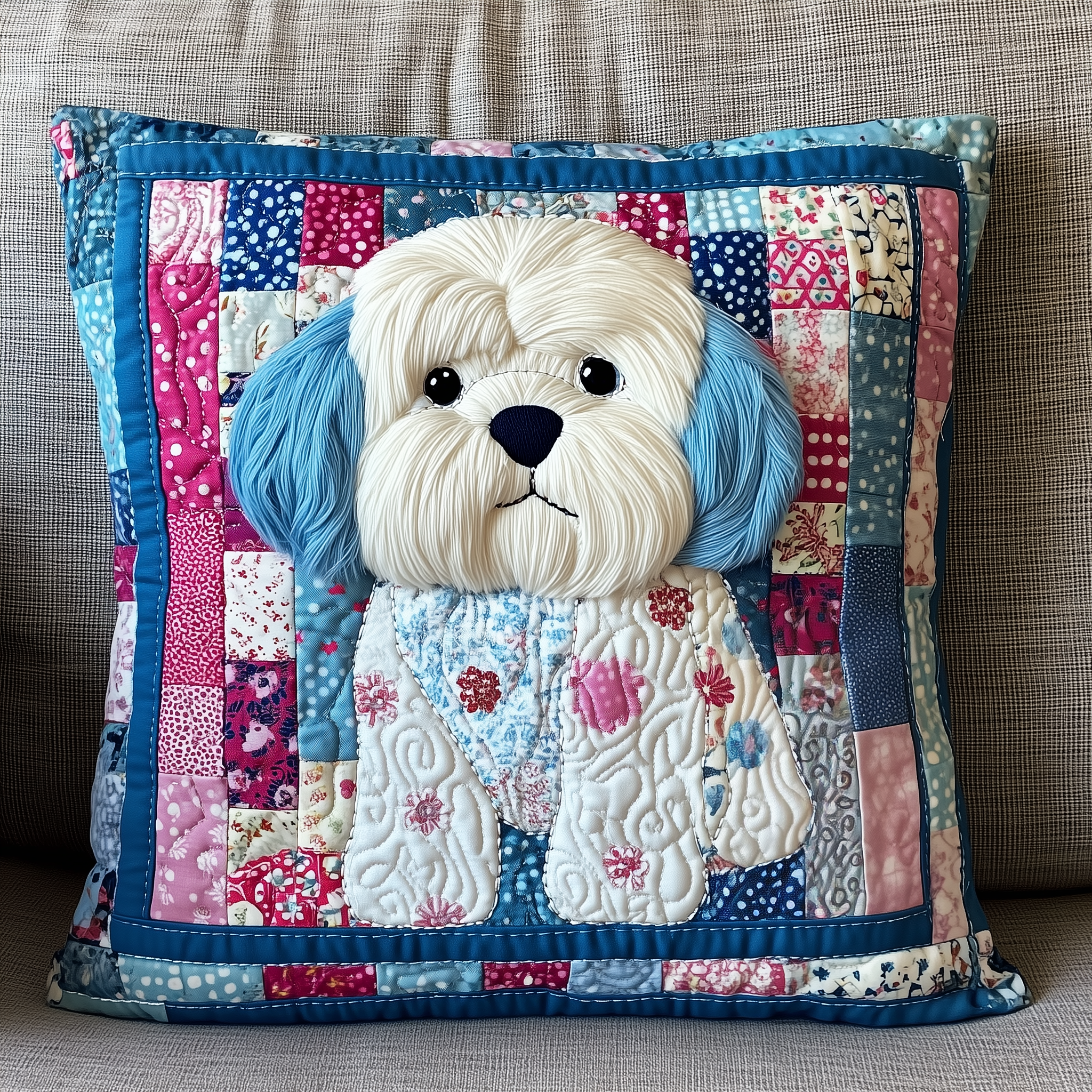 Maltese Quilted Pillow Case Simple and Stylish Pillow Cases for Everyday Comfort Maltese Quilted Pillow Case Simple and Stylish Pillow Cases for Everyday Comfort