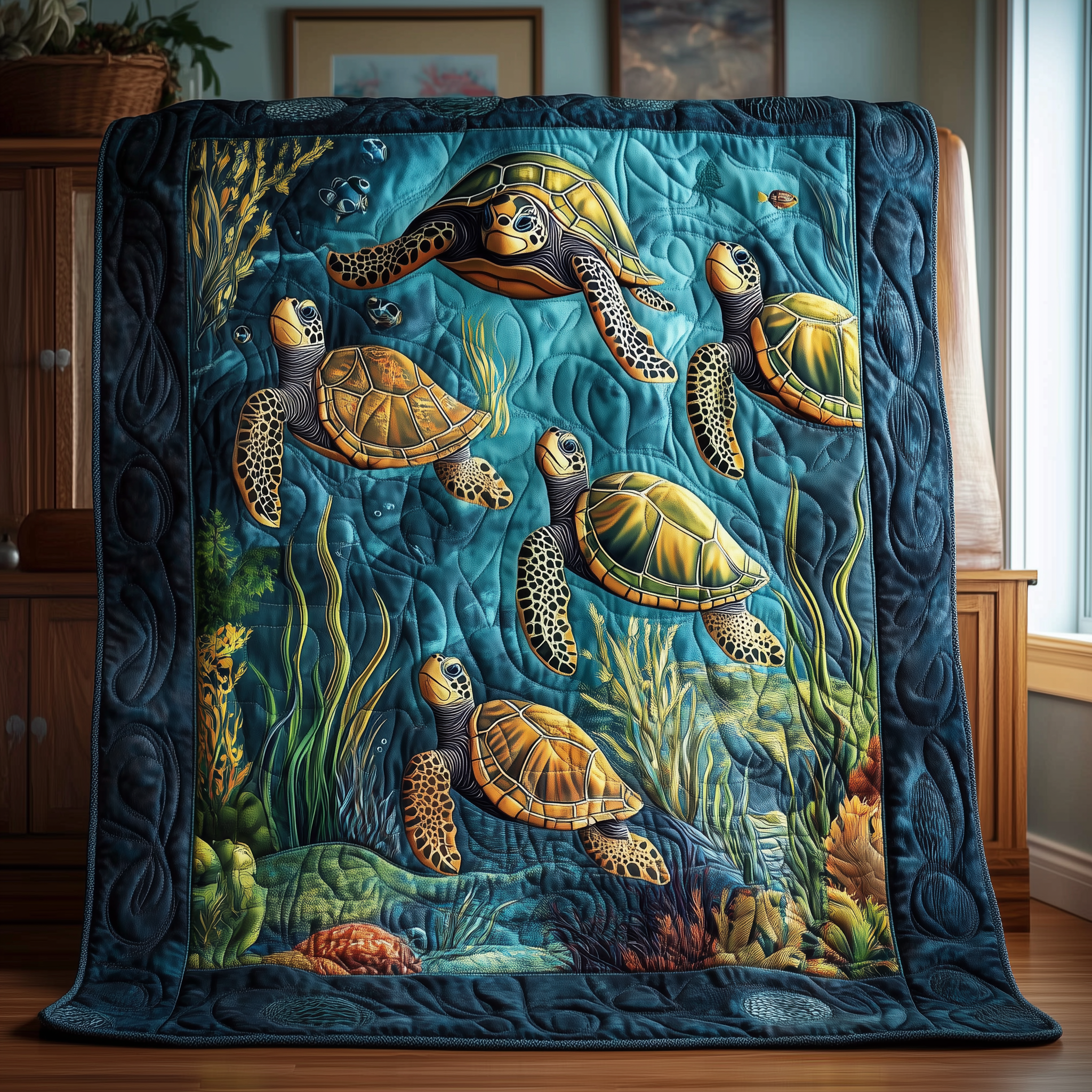 Marine Life Quilted Blanket Perfect for All Seasons: A Blanket You'll Always Need Marine Life Quilted Blanket Perfect for All Seasons: A Blanket You'll Always Need