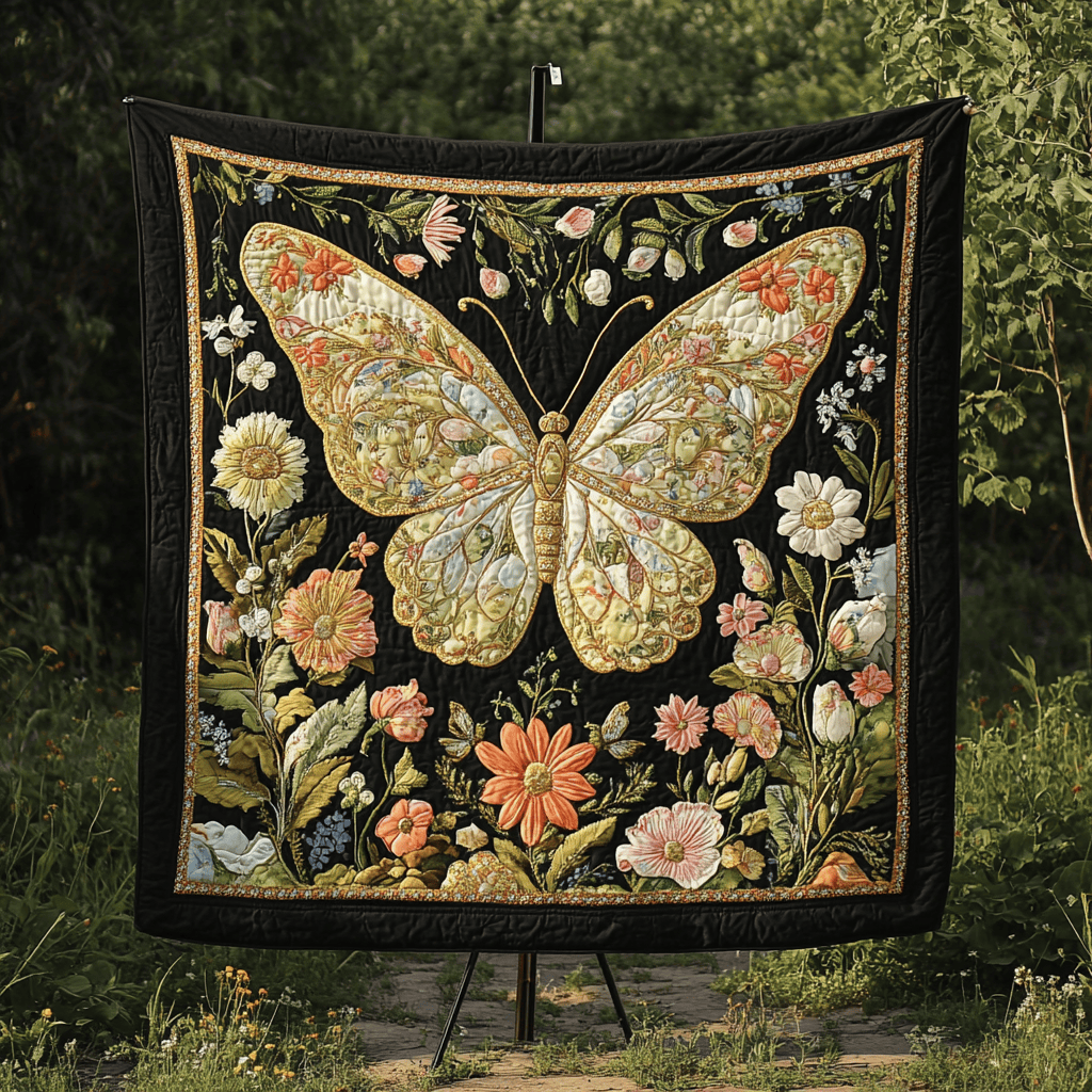 Meadow Glow Quilted Blanket Butterfly Birthday Gift Ideas Meadow Glow Quilted Blanket Butterfly Birthday Gift Ideas