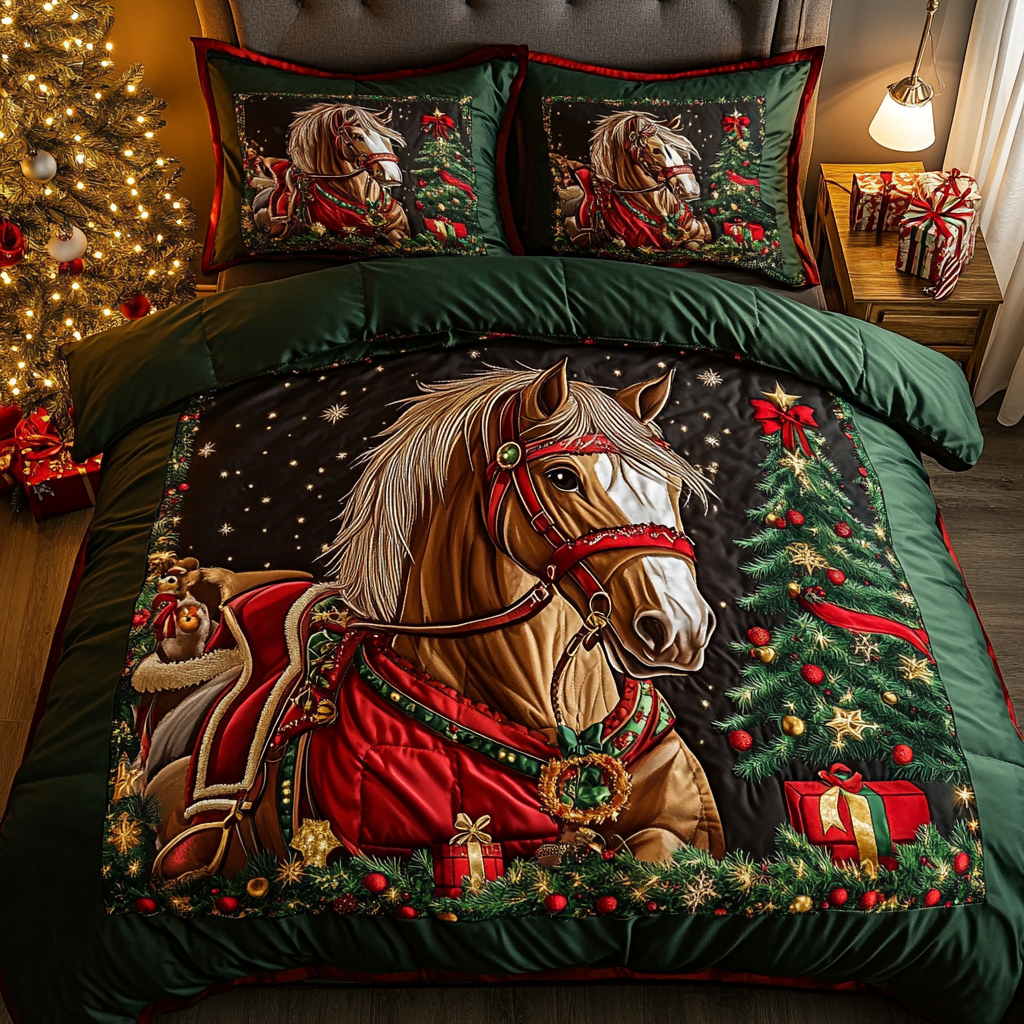 Meadow Whisper Quilted Bedding Set Gifts For Horse People Meadow Whisper Quilted Bedding Set Gifts For Horse People