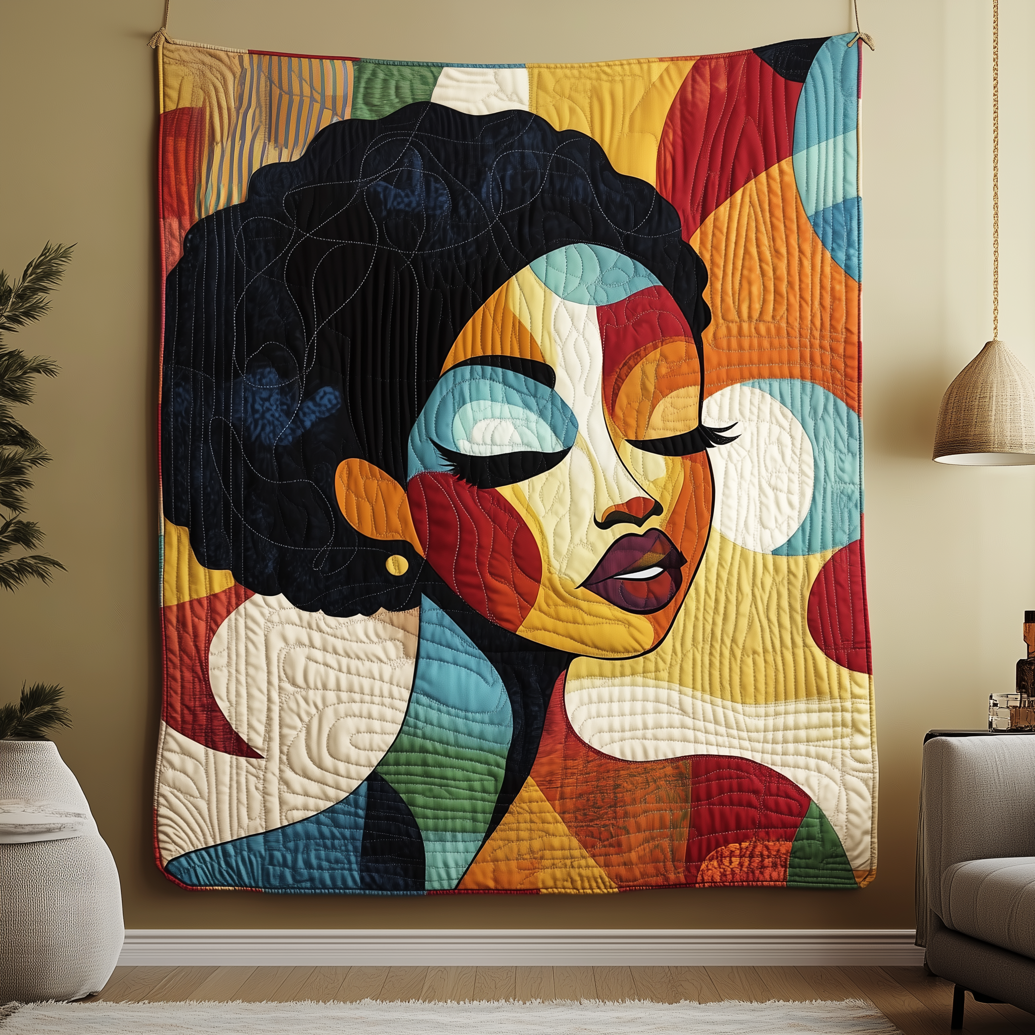 Melanin Haven Quilted Blanket Unique Throw Blanket Item Merch African American Black History Month Merch Melanin Haven Quilted Blanket Unique Throw Blanket Item Merch African American Black History Month Merch